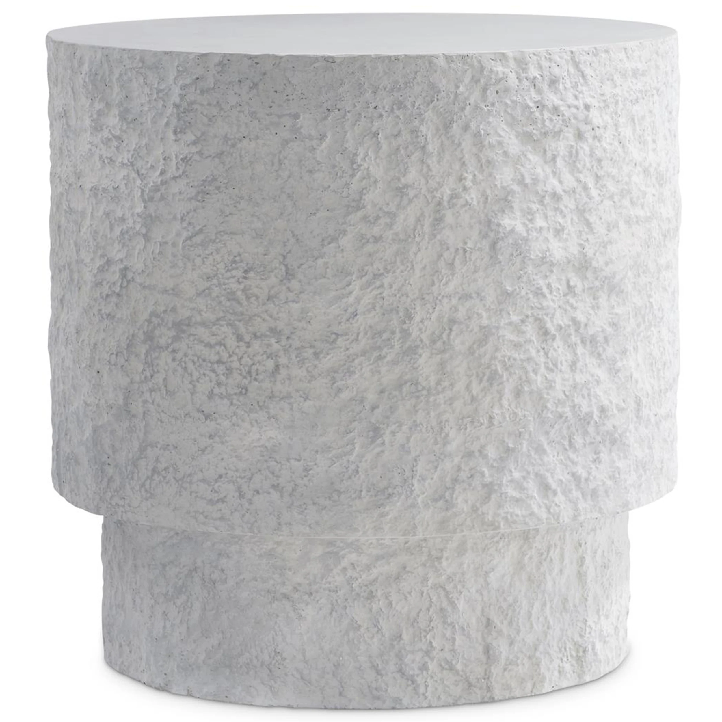 Pincio Plinth Base Side Table, Millstone