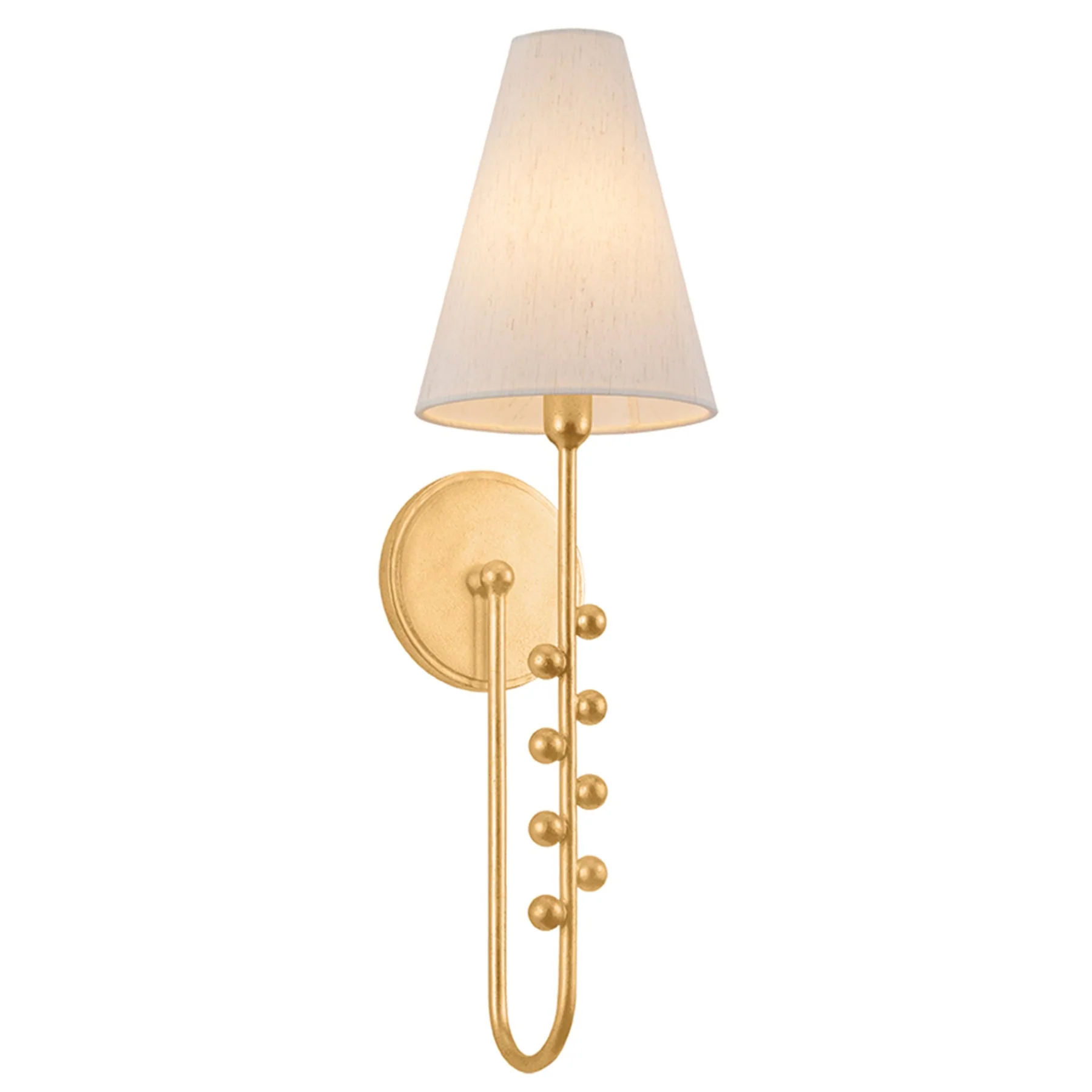 Pine Hill Wall Sconce, Vintage Gold Leaf