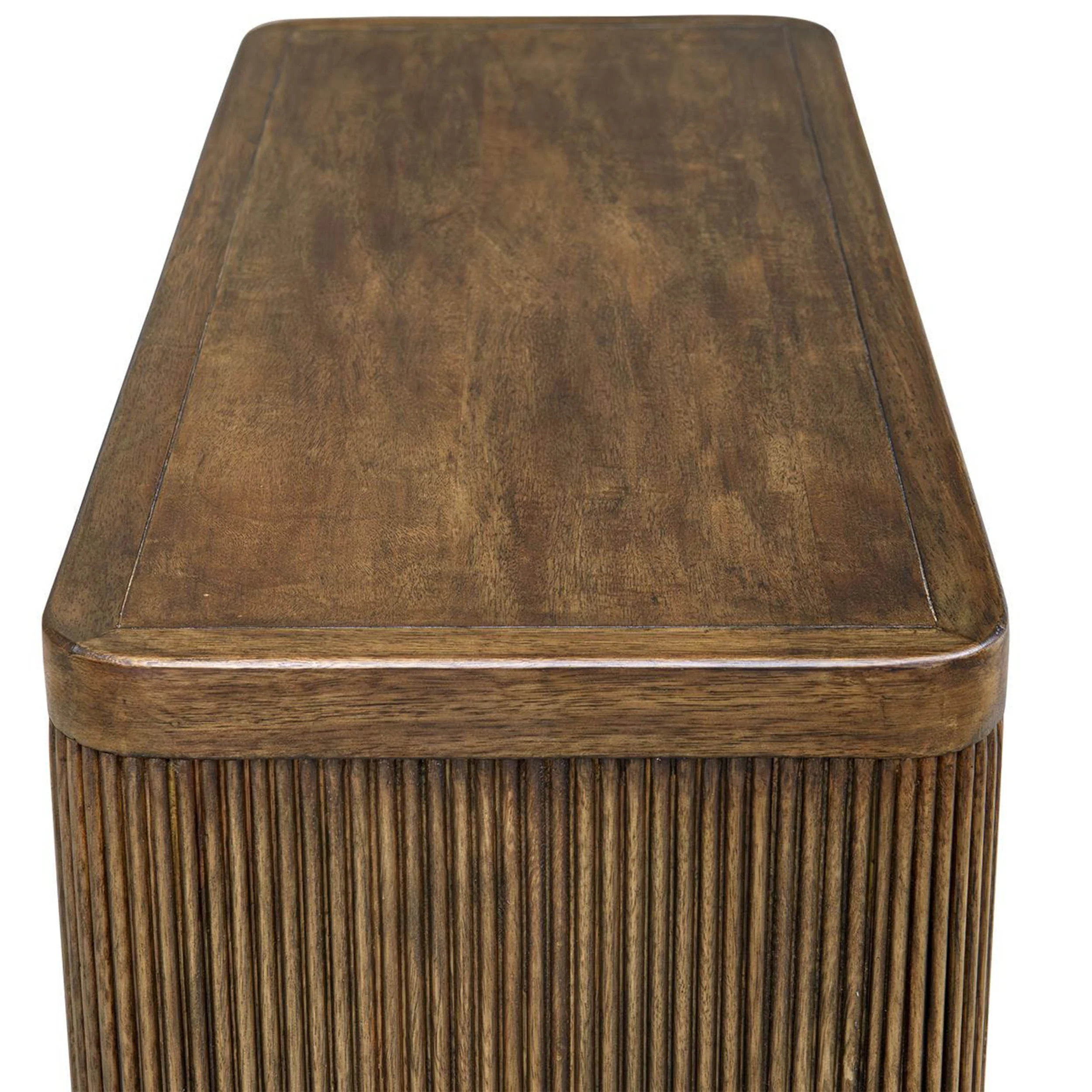 Pinstripe 2 Door Cabinet, Light Walnut - Image 5
