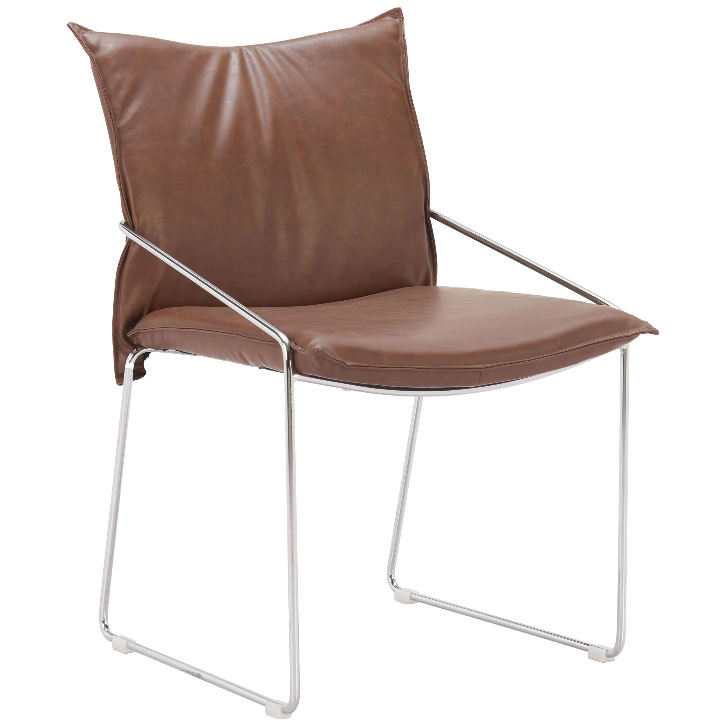 Pola Dining Chair, Brown, Set of 2