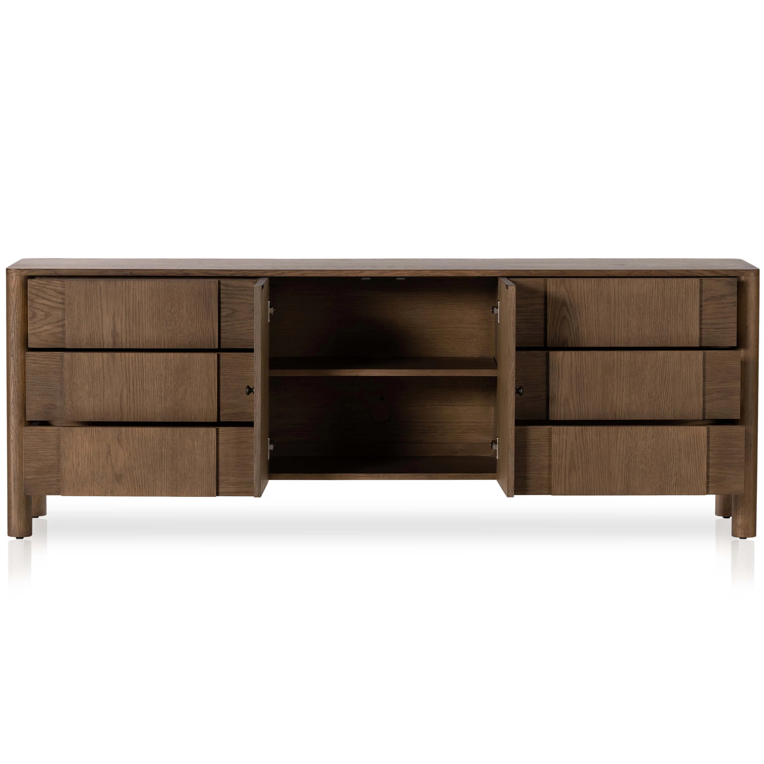 Pollard Media Console, Tan Oak by Four Hands - Image 5