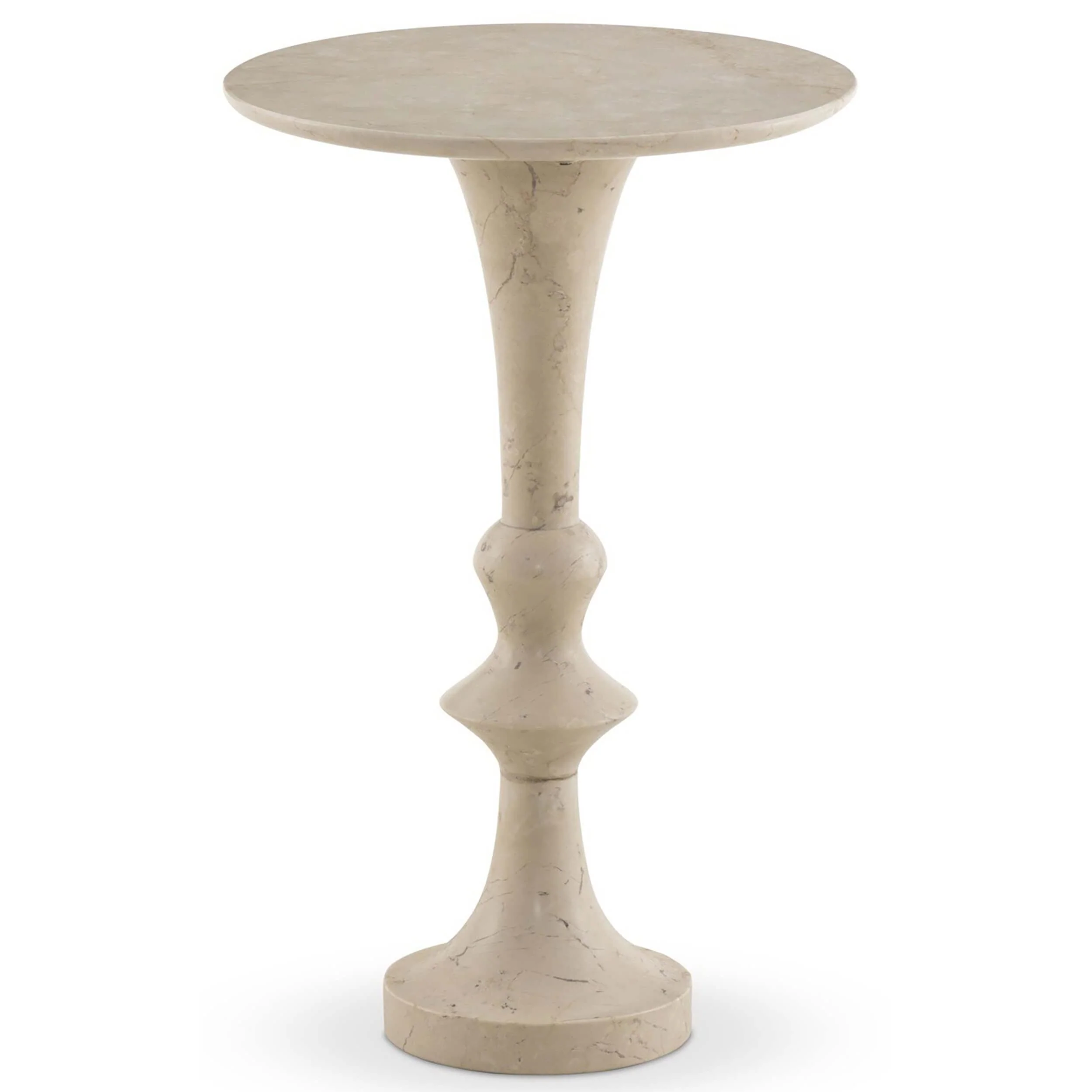 Polli End Table, Cream Marble by Four Hands