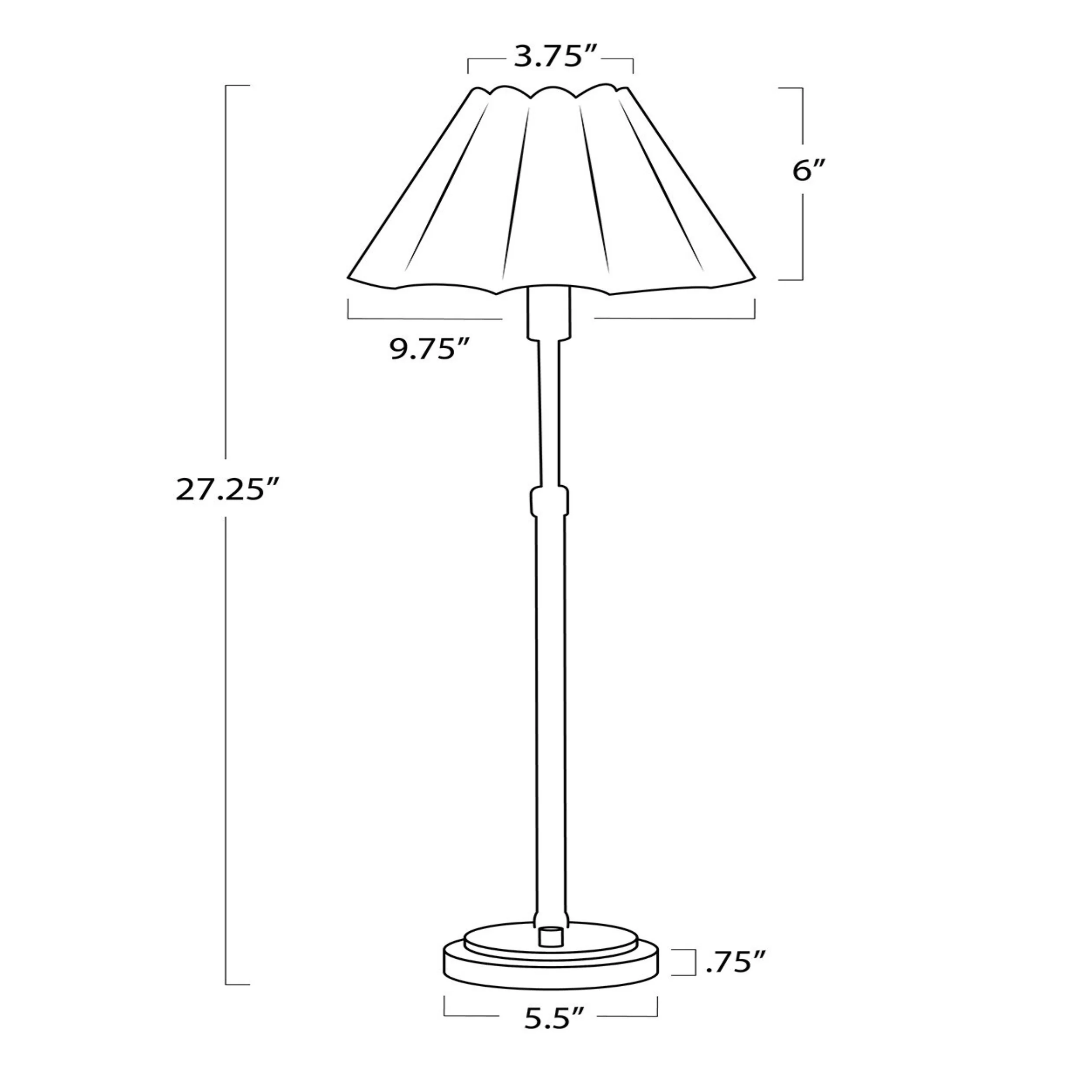 Polly Buffet Lamp, Blacken Brass/Linen - Image 4