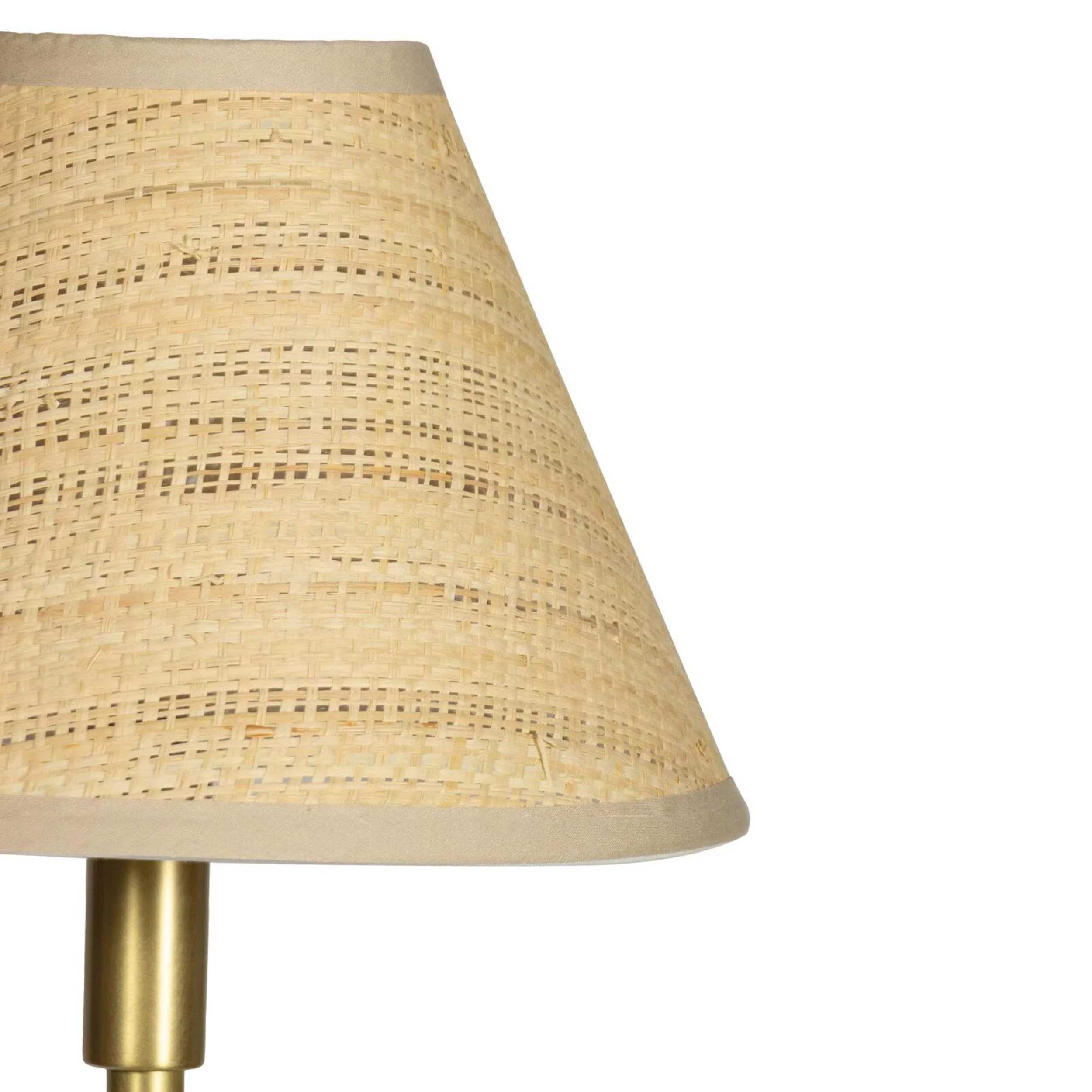 Polly Buffet Lamp, Natural Brass/Rattan - Image 2