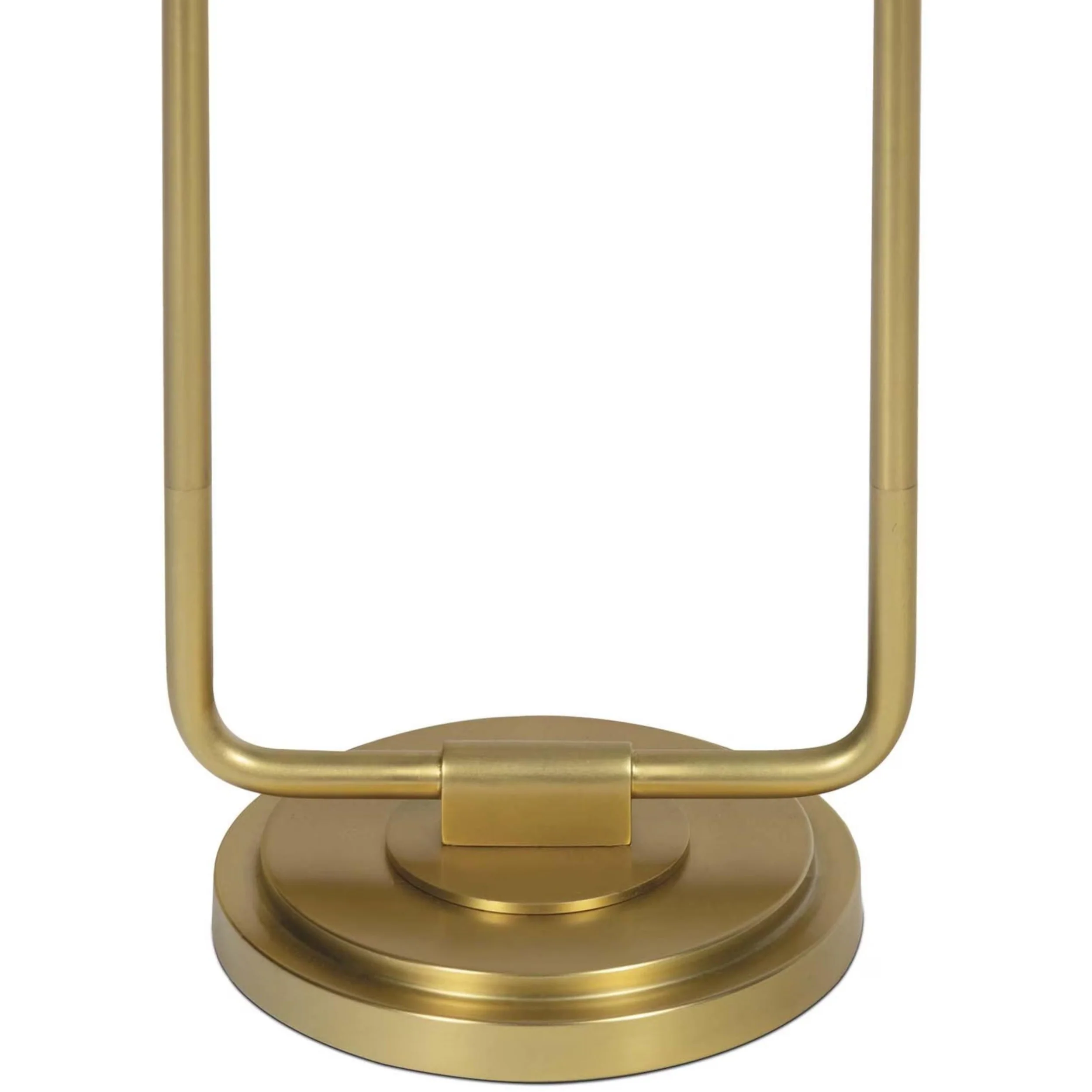 Polly Double Arm Table Lamp, Natural Brass/White - Image 3