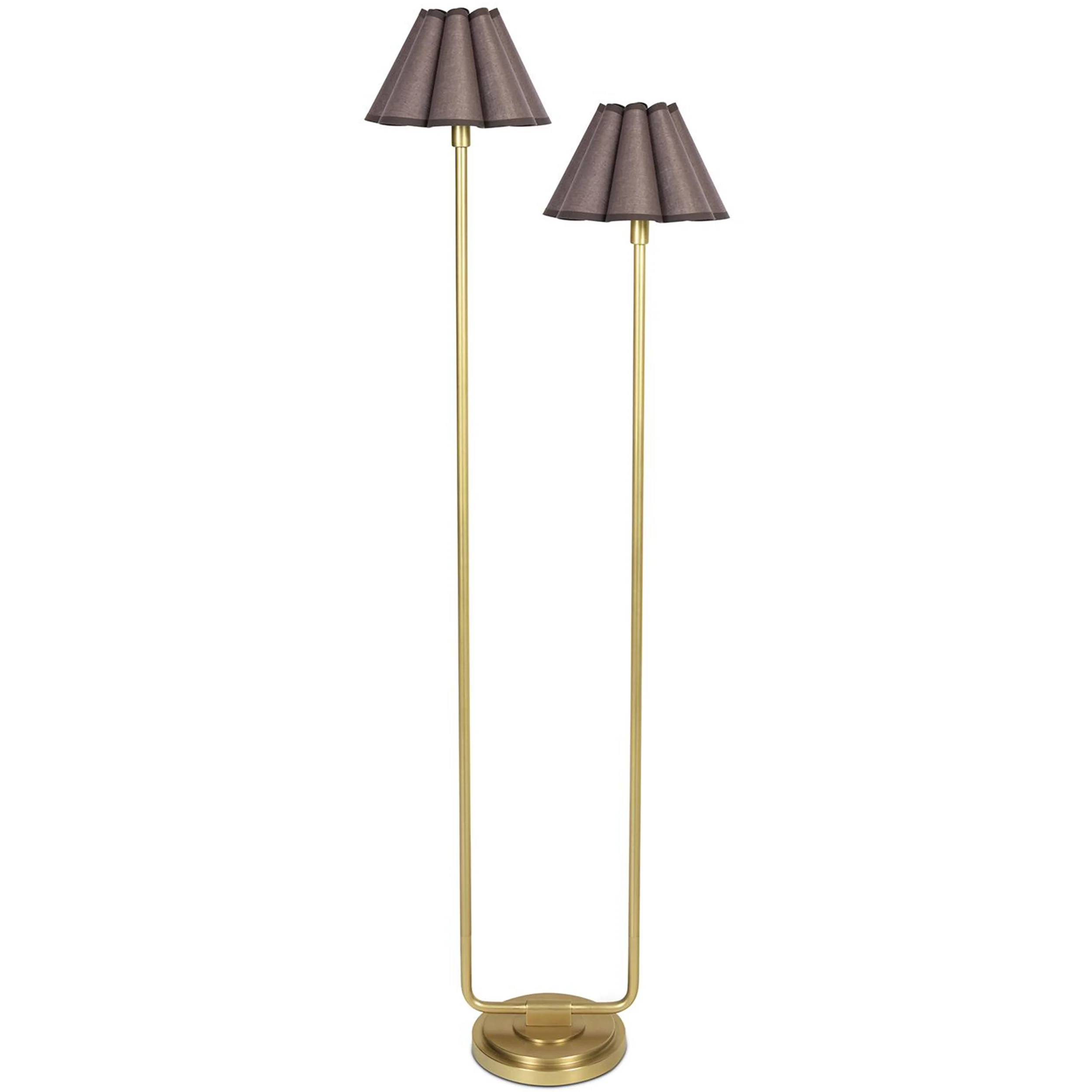 Polly Floor Lamp, Natural Brass/Umber