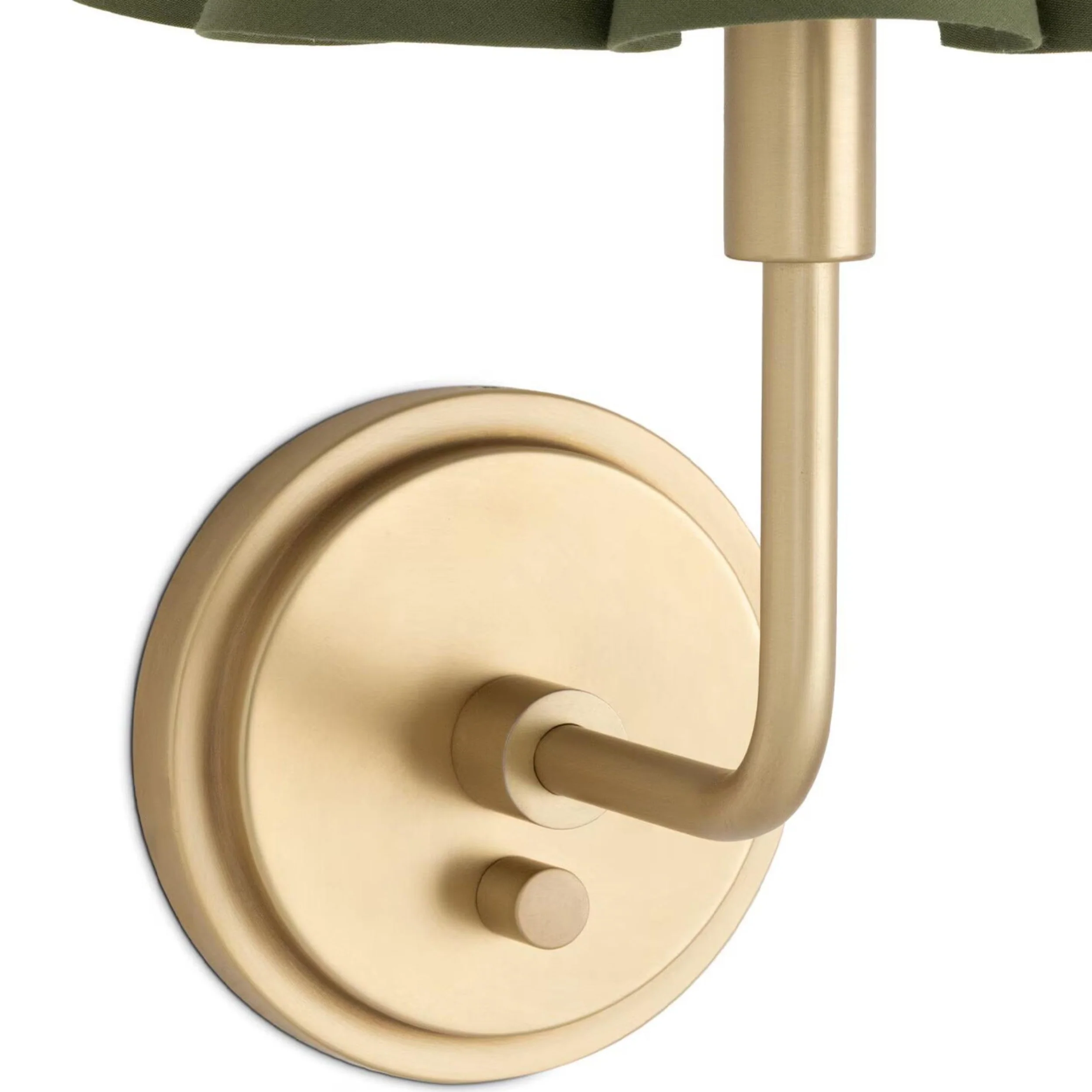 Polly Single Sconce, Natural Brass/Green - Image 3