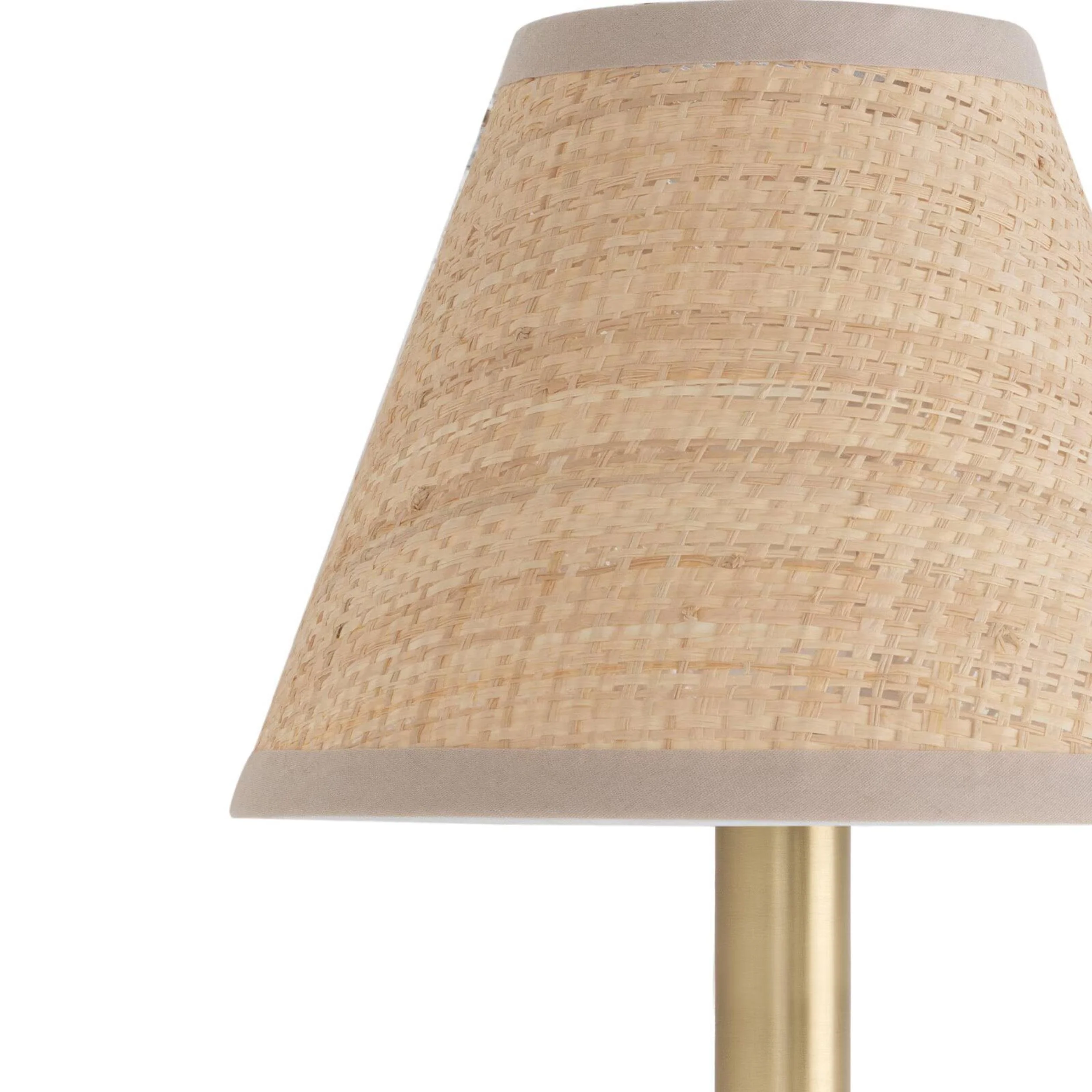 Polly Single Sconce, Natural Brass/Rattan - Image 3
