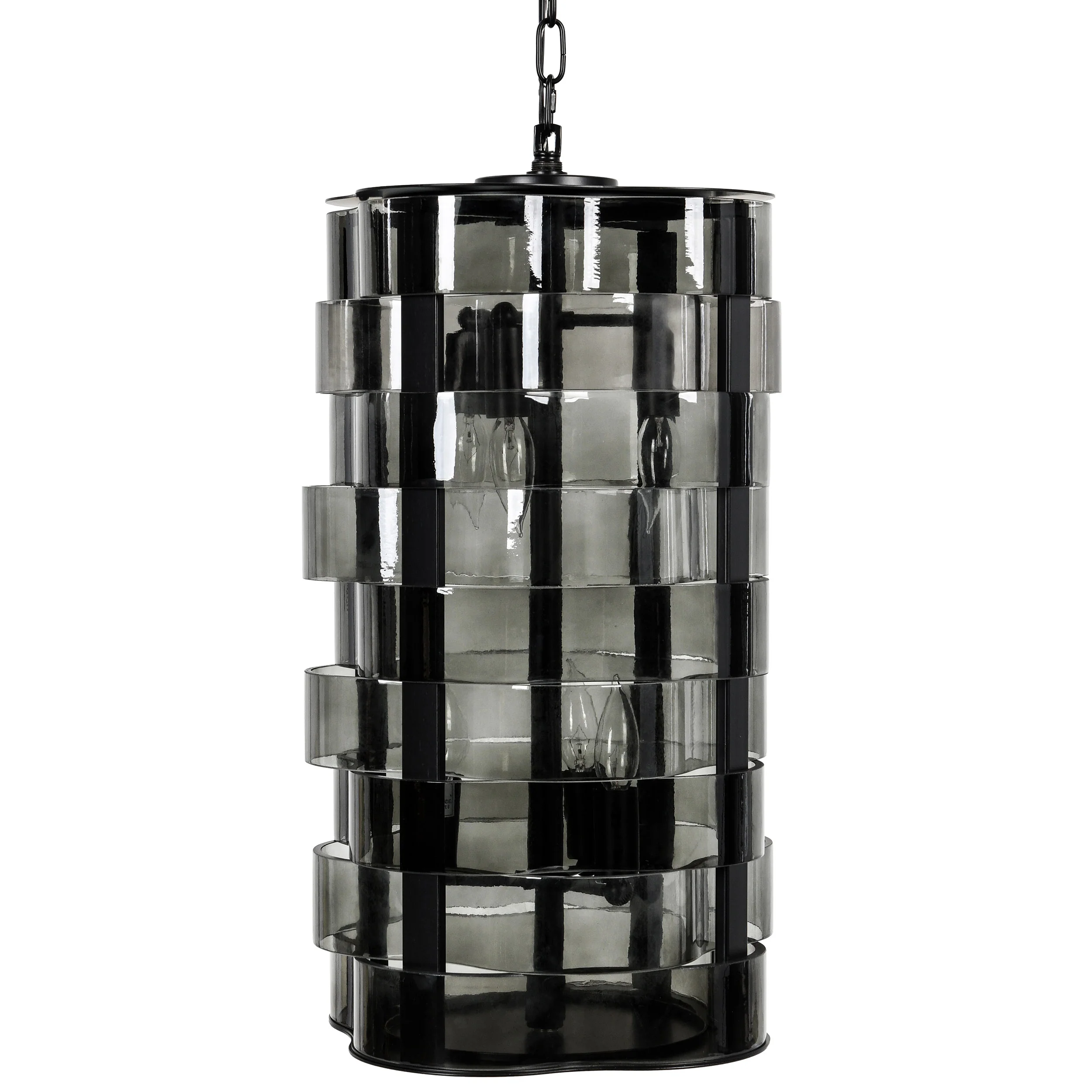 Poppy Tall Chandelier, Smoke Grey - Image 2