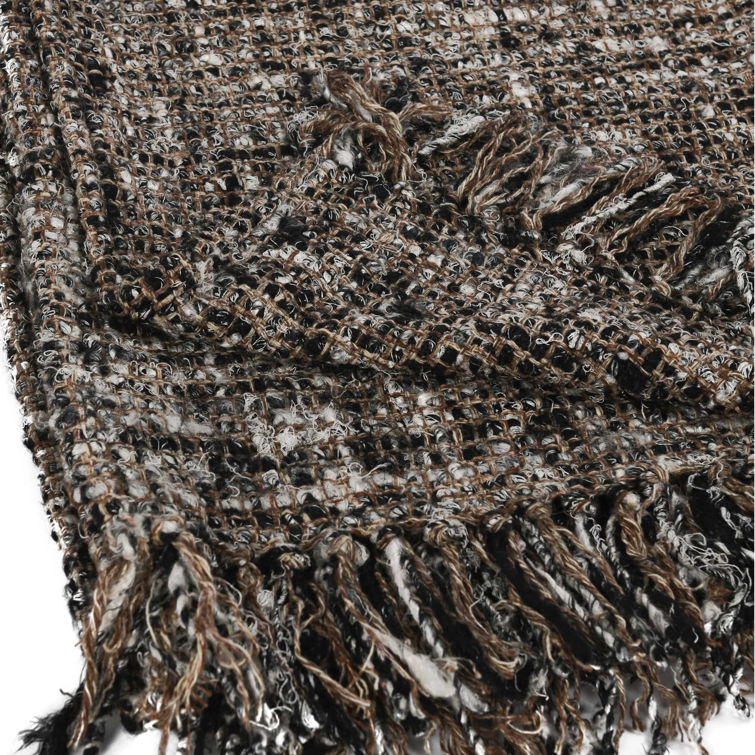 Porter Throw, Black/Ivory - Image 3