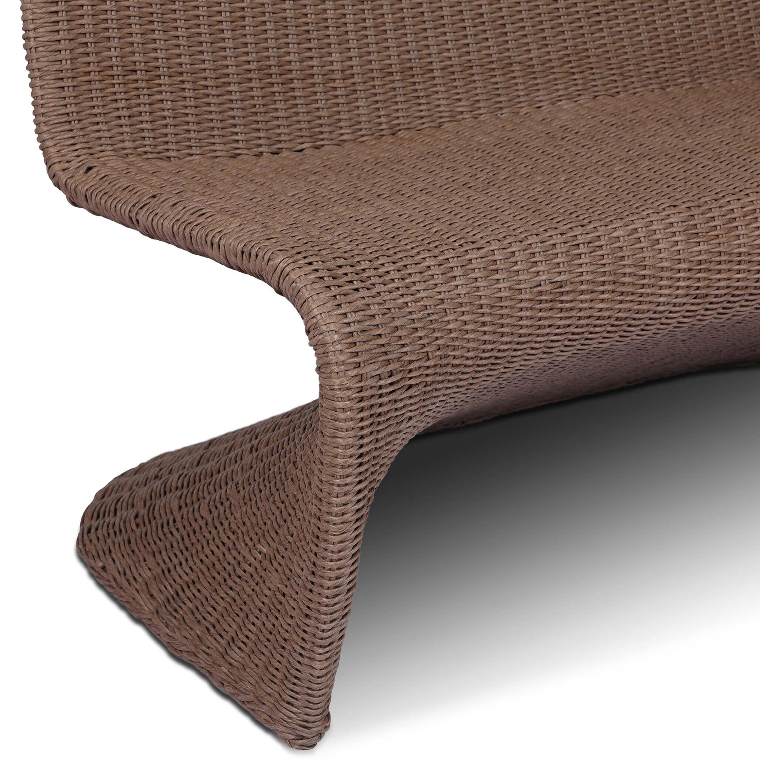 Portia Outdoor Dining Bench, Tanned Weave by Four Hands - Image 5