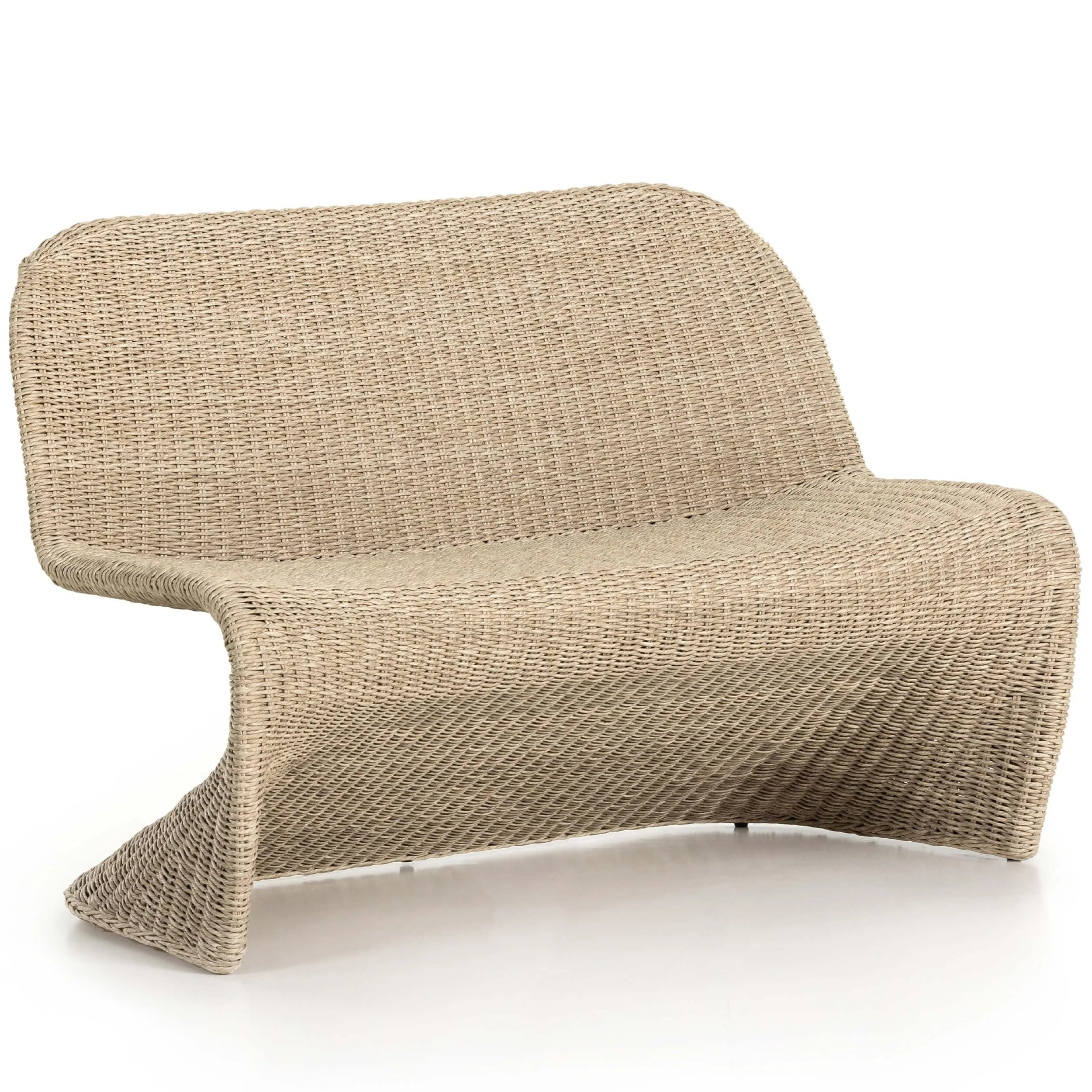 Portia Outdoor Dining Bench, White by Four Hands