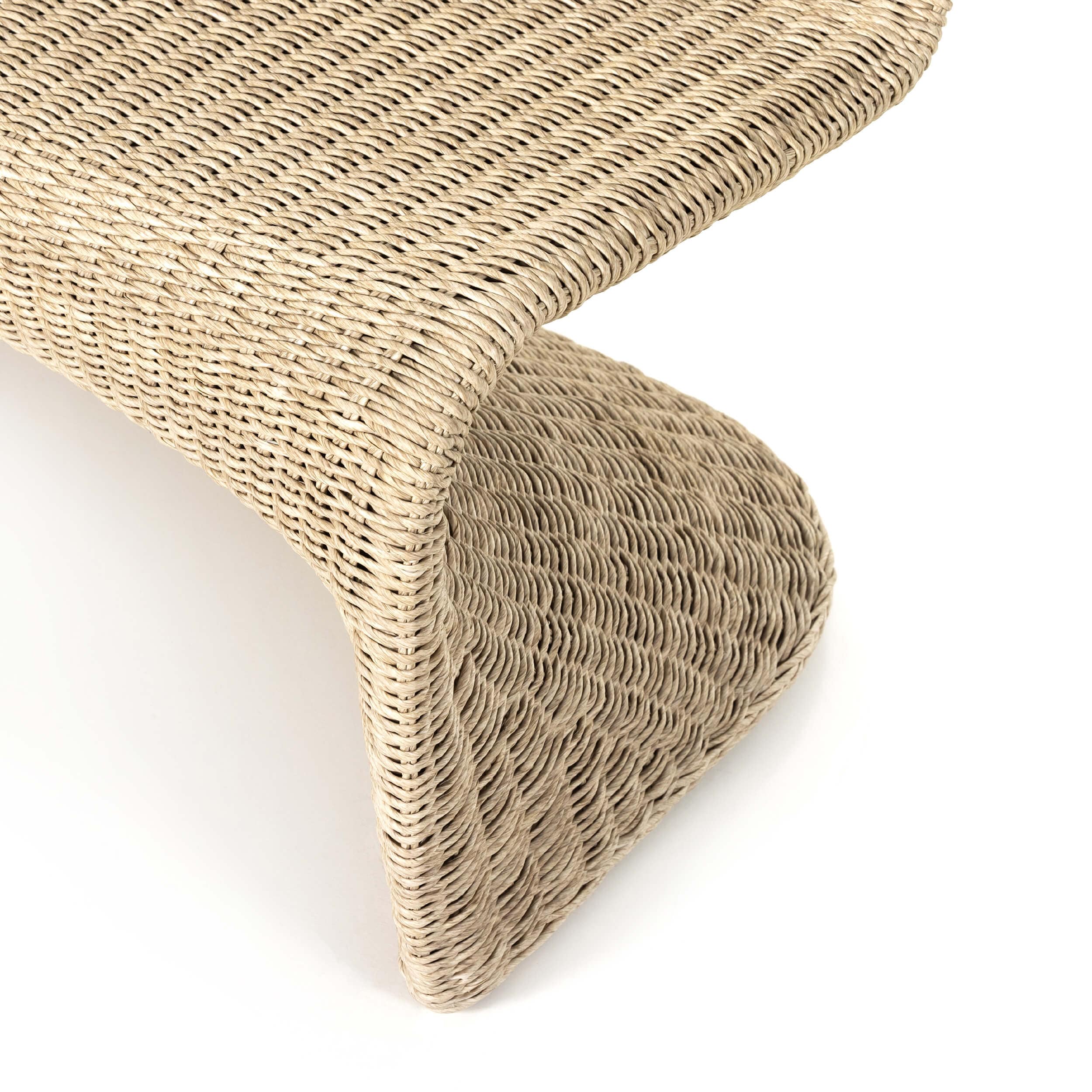Portia Outdoor Dining Bench, White by Four Hands - Image 5