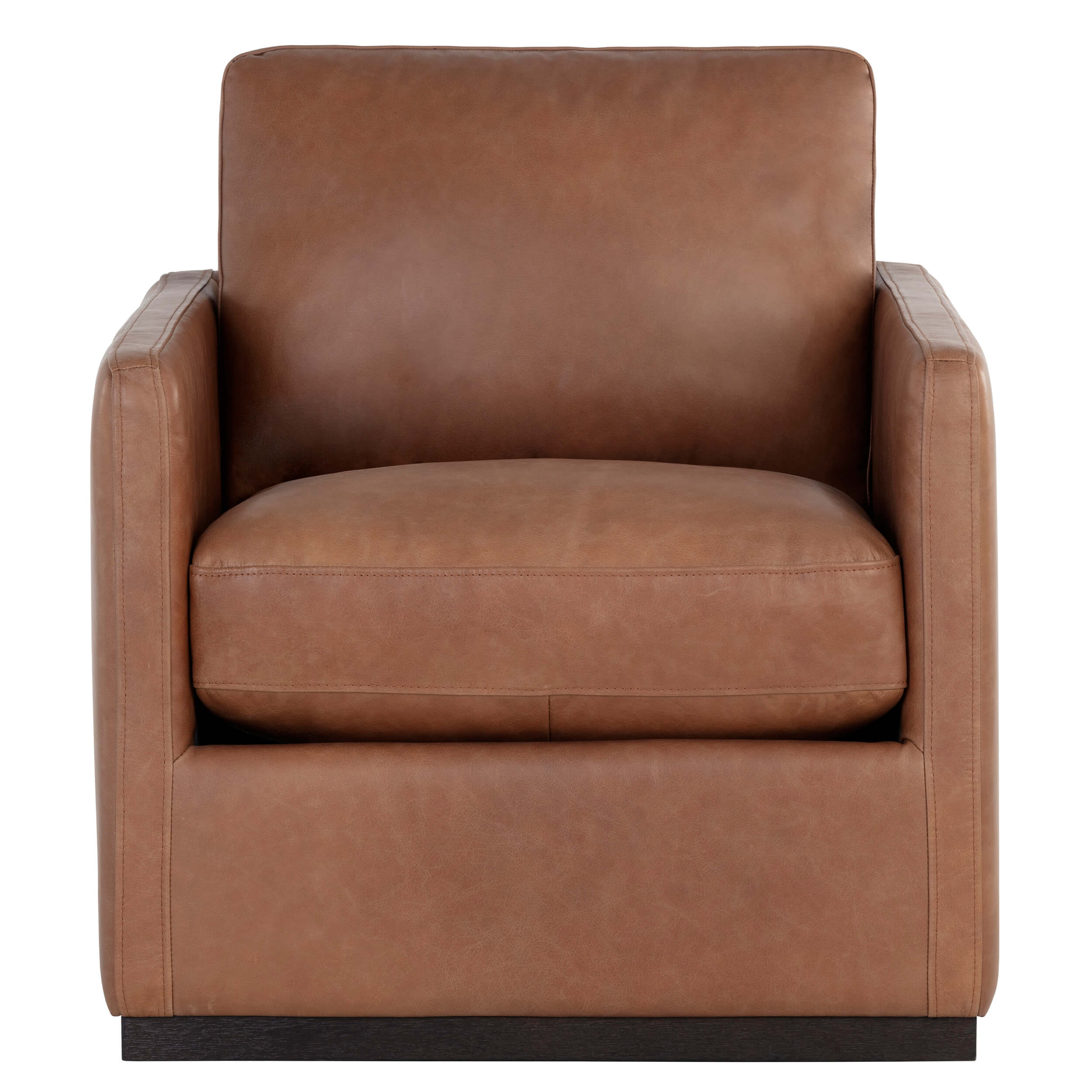 Portman Leather Swivel Chair, Marseille Camel - Image 2