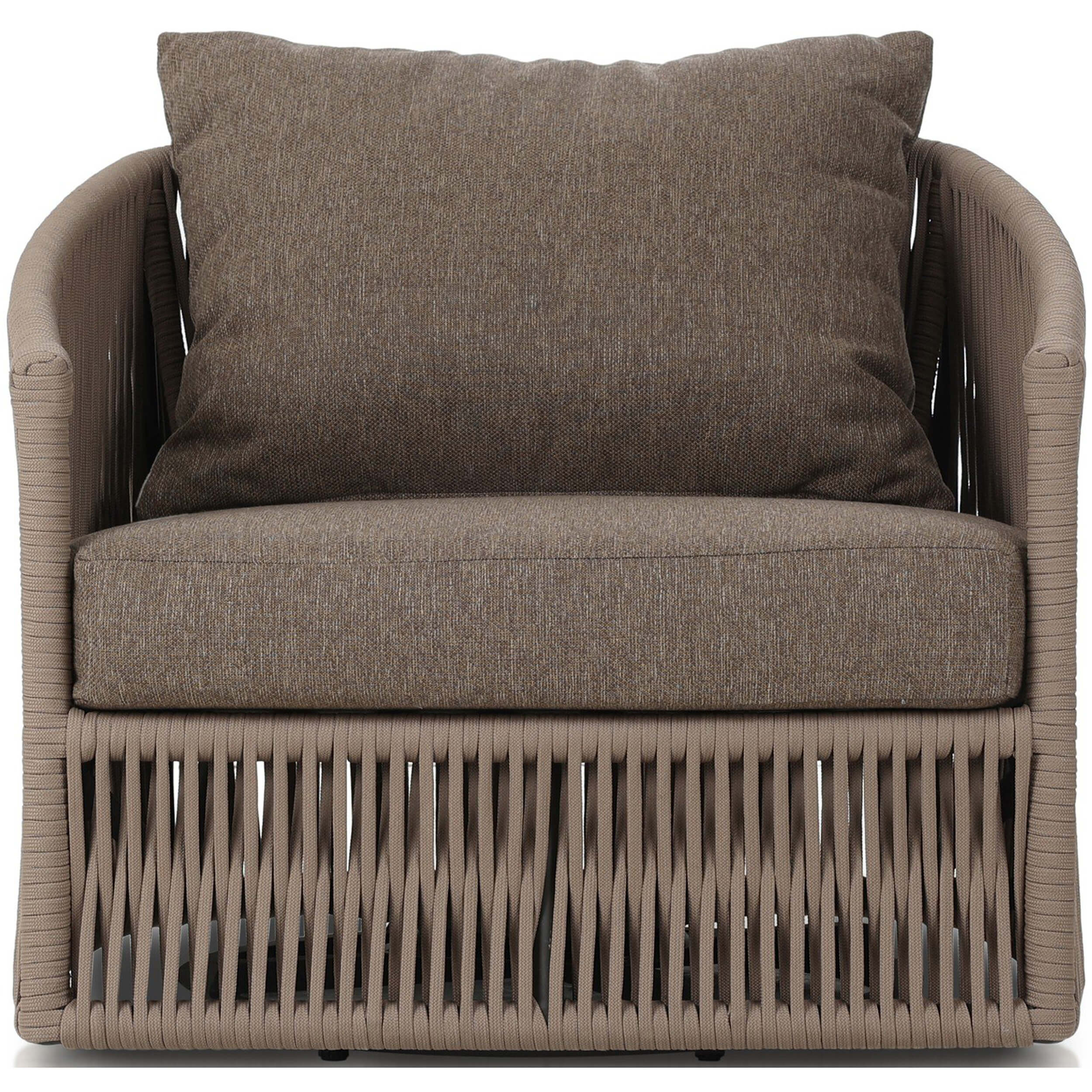 Porto Outdoor Swivel Chair, Ellor Brown by Four Hands - Image 2