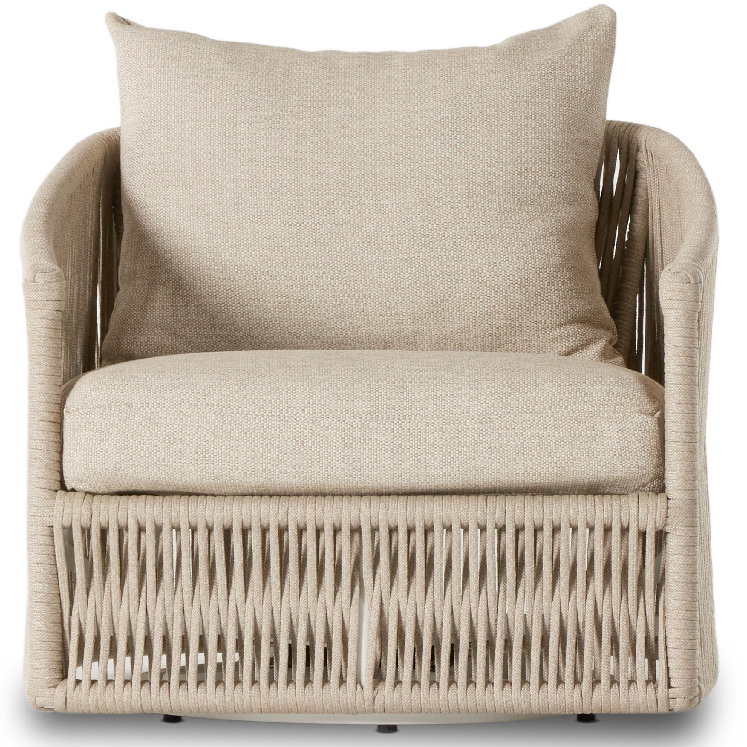 Porto Outdoor Swivel Chair, Faye Sand by Four Hands - Image 3