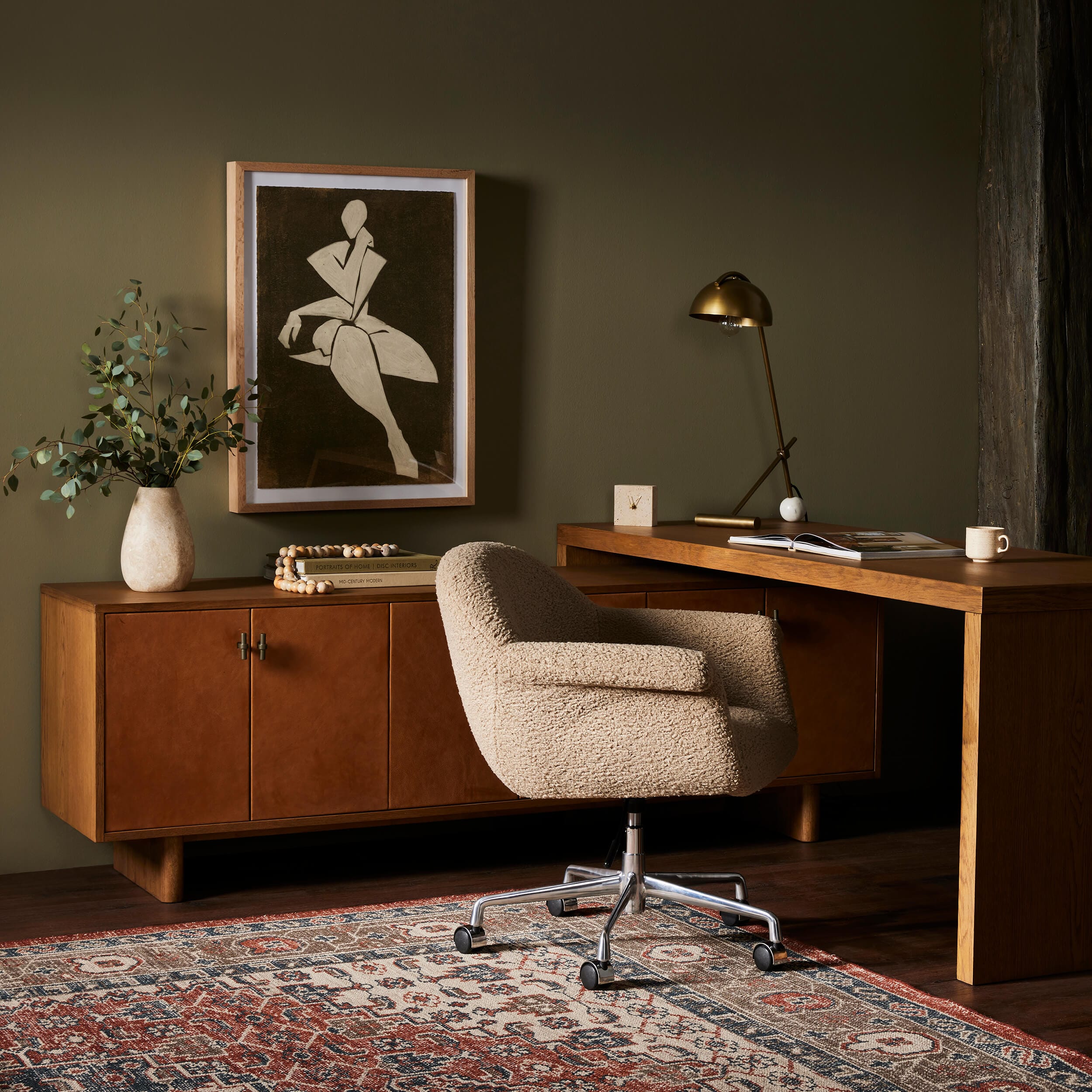Posada L-Shaped Desk, Amber by Four Hands - Image 7