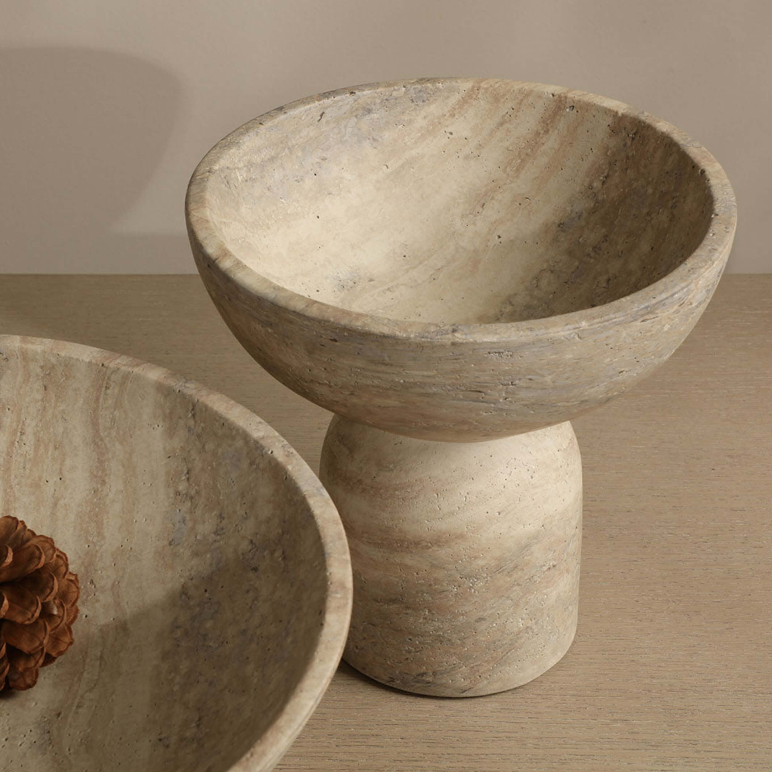 Positano Bowl, Dune Travertine Look - Image 2