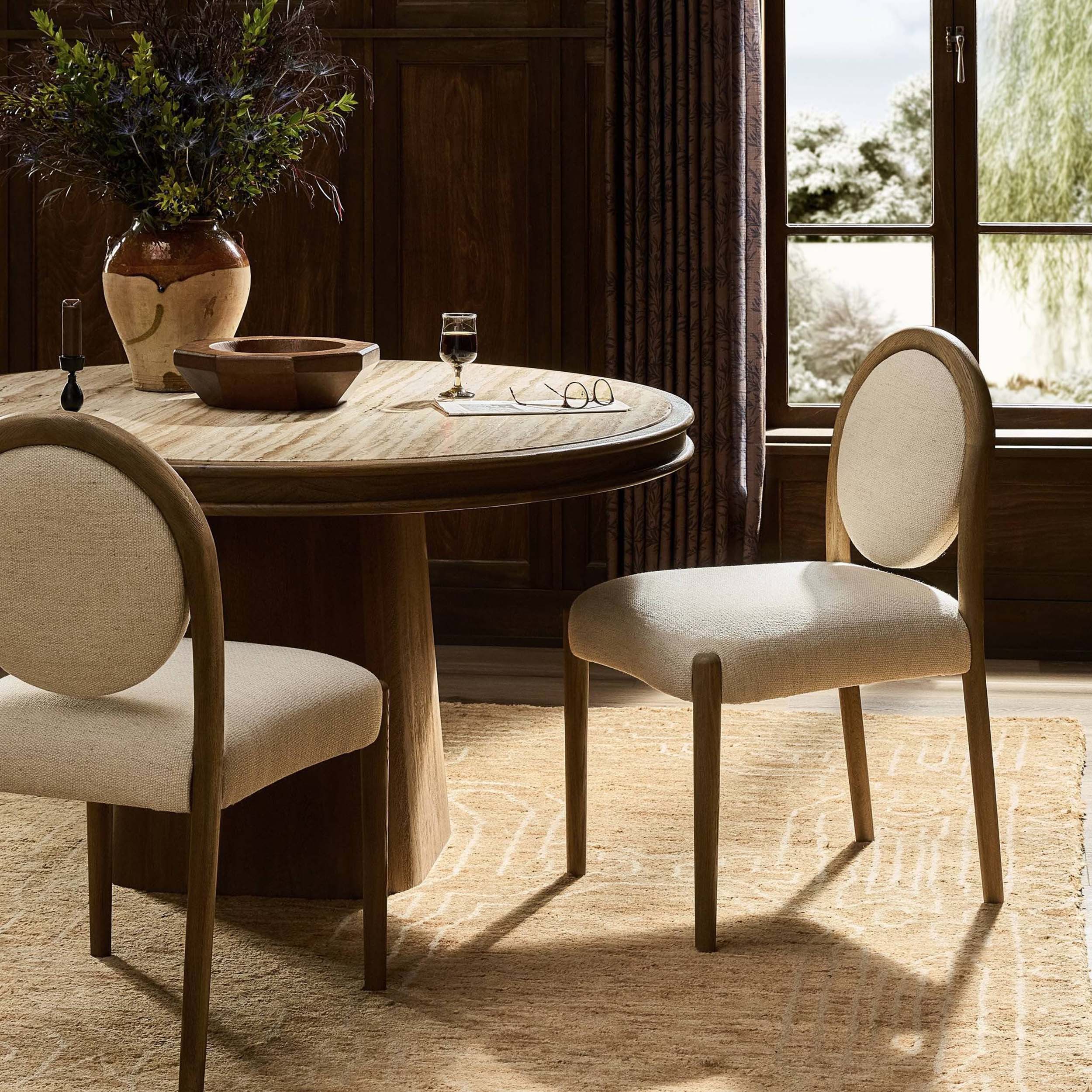 Prentiss Dining Chair, Thames Cream, Set of 2 by Four Hands - Image 7