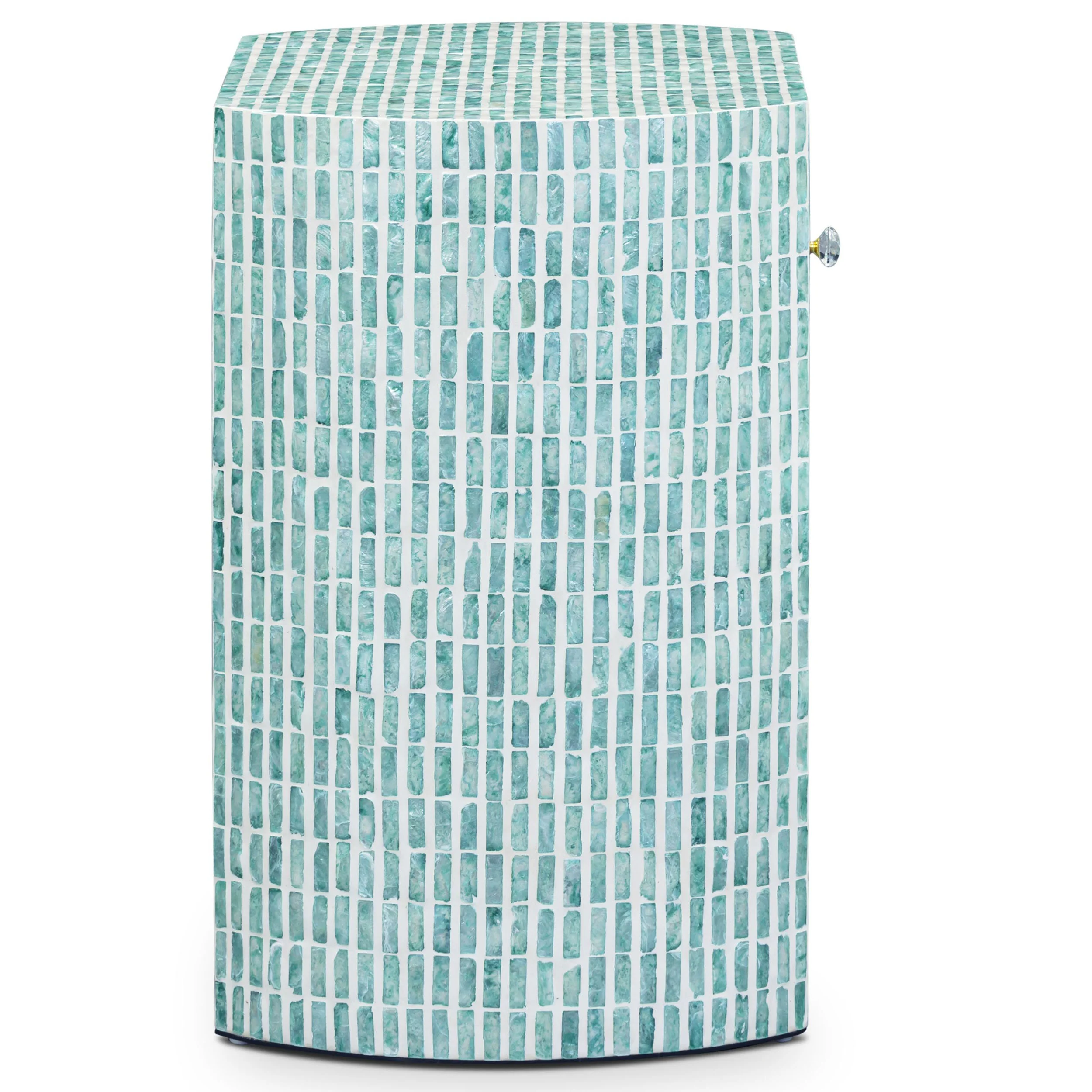 Prim Capiz Shell Nightstand, Blue - Image 3