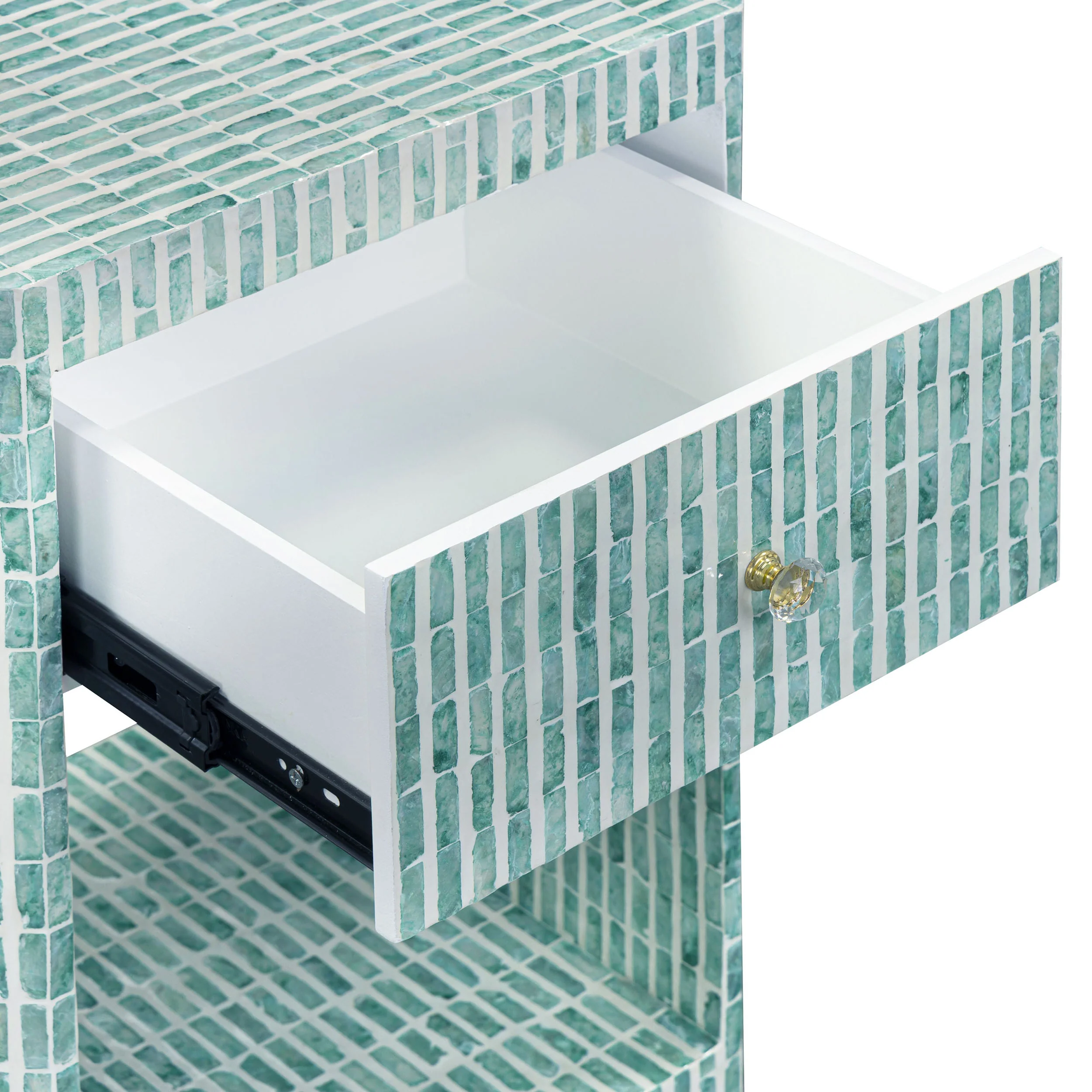 Prim Capiz Shell Nightstand, Blue - Image 5