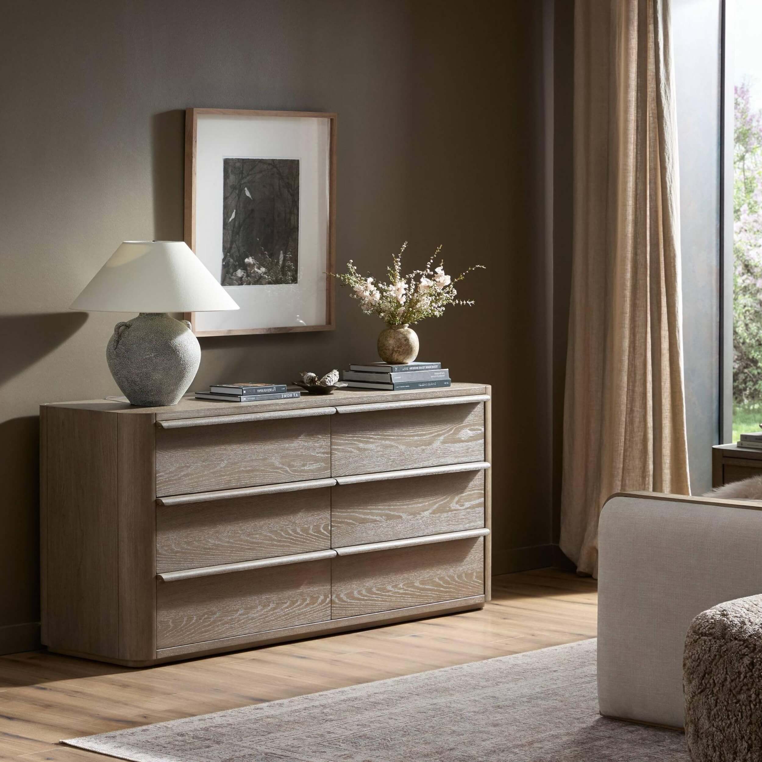 Primrose 6 Drawer Dresser, Natural Flat Oak by Four Hands - Image 6