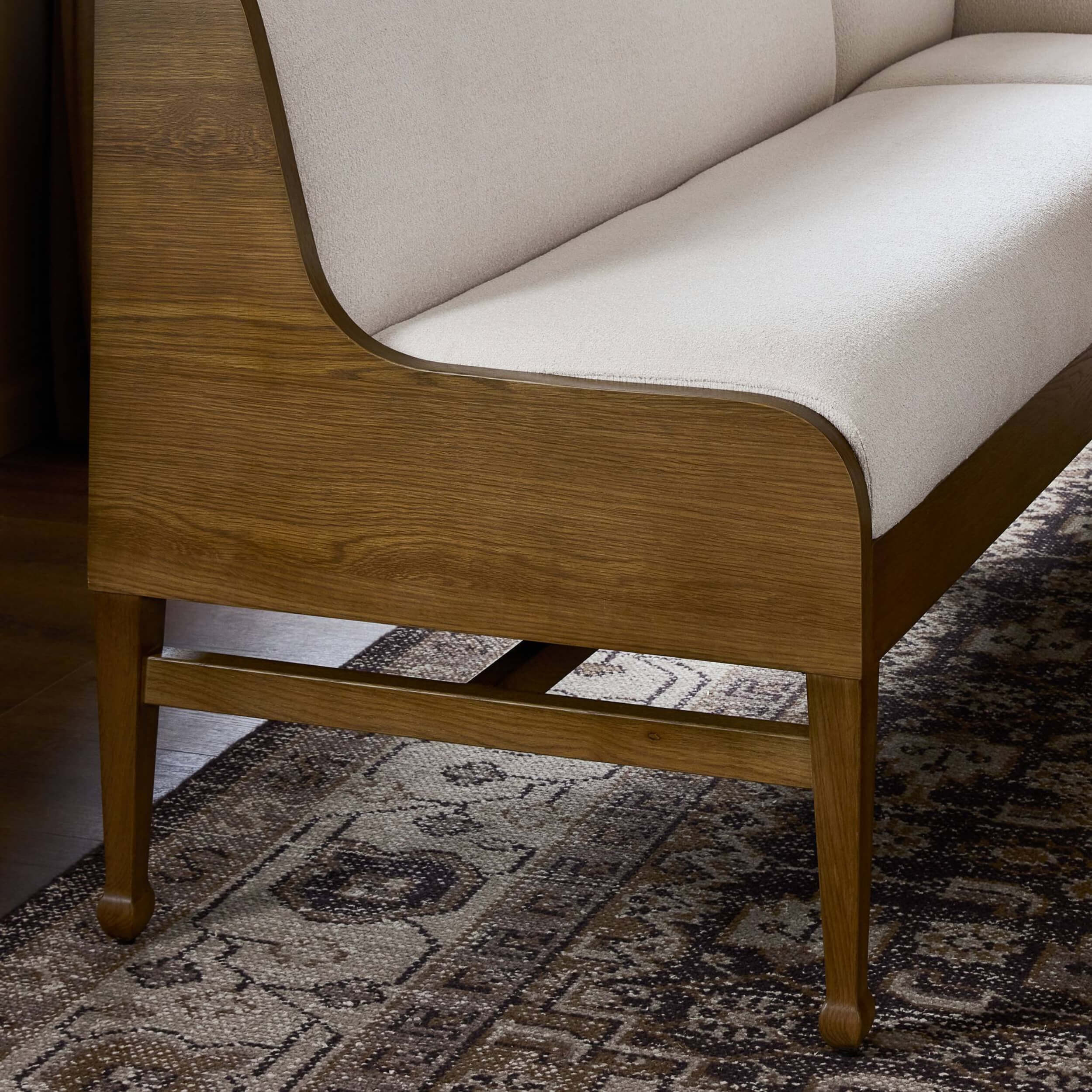 Priscilla U Shape Dining Banquette, Wayfarer Snow by Four Hands - Image 11