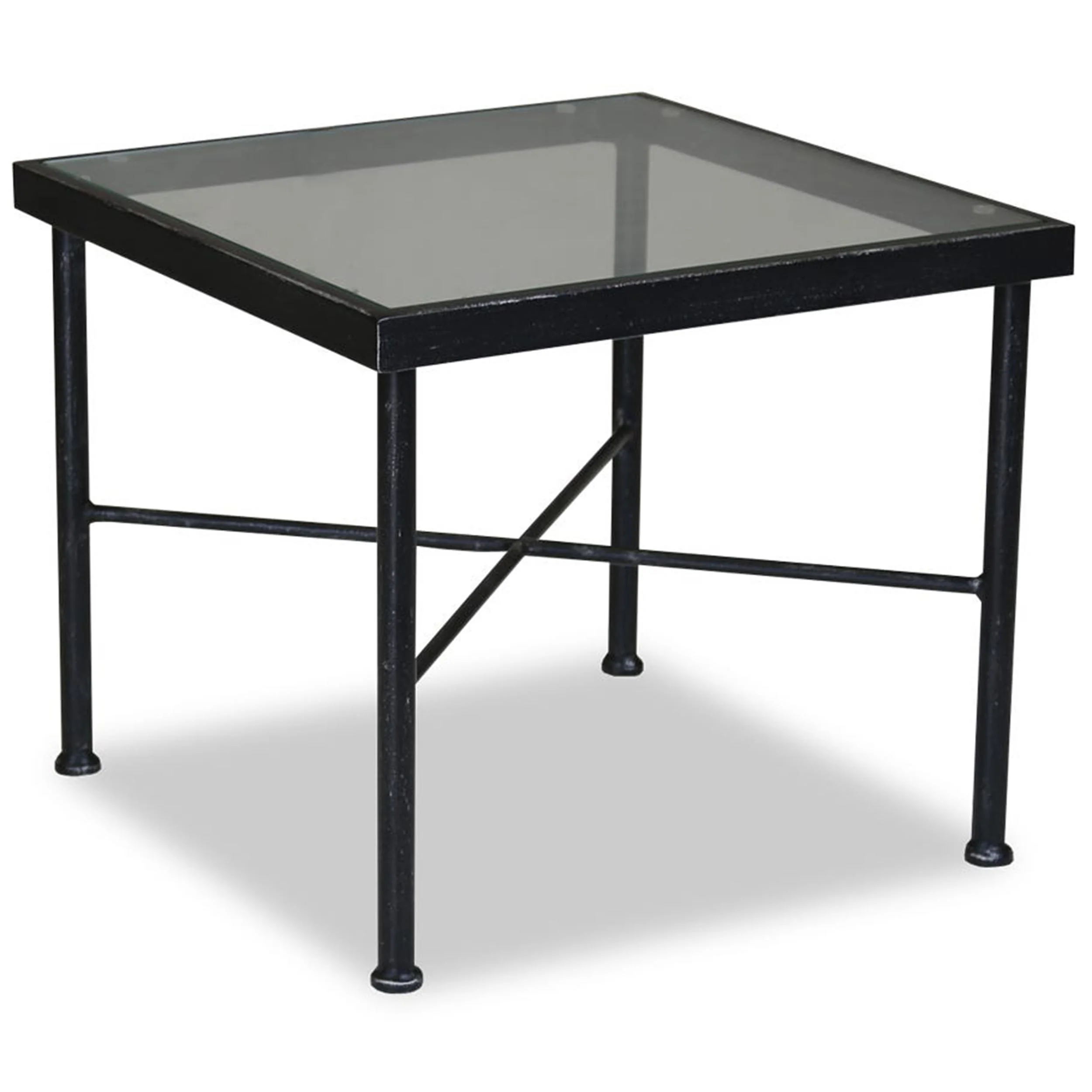 Provence End Table, Pewter Antique