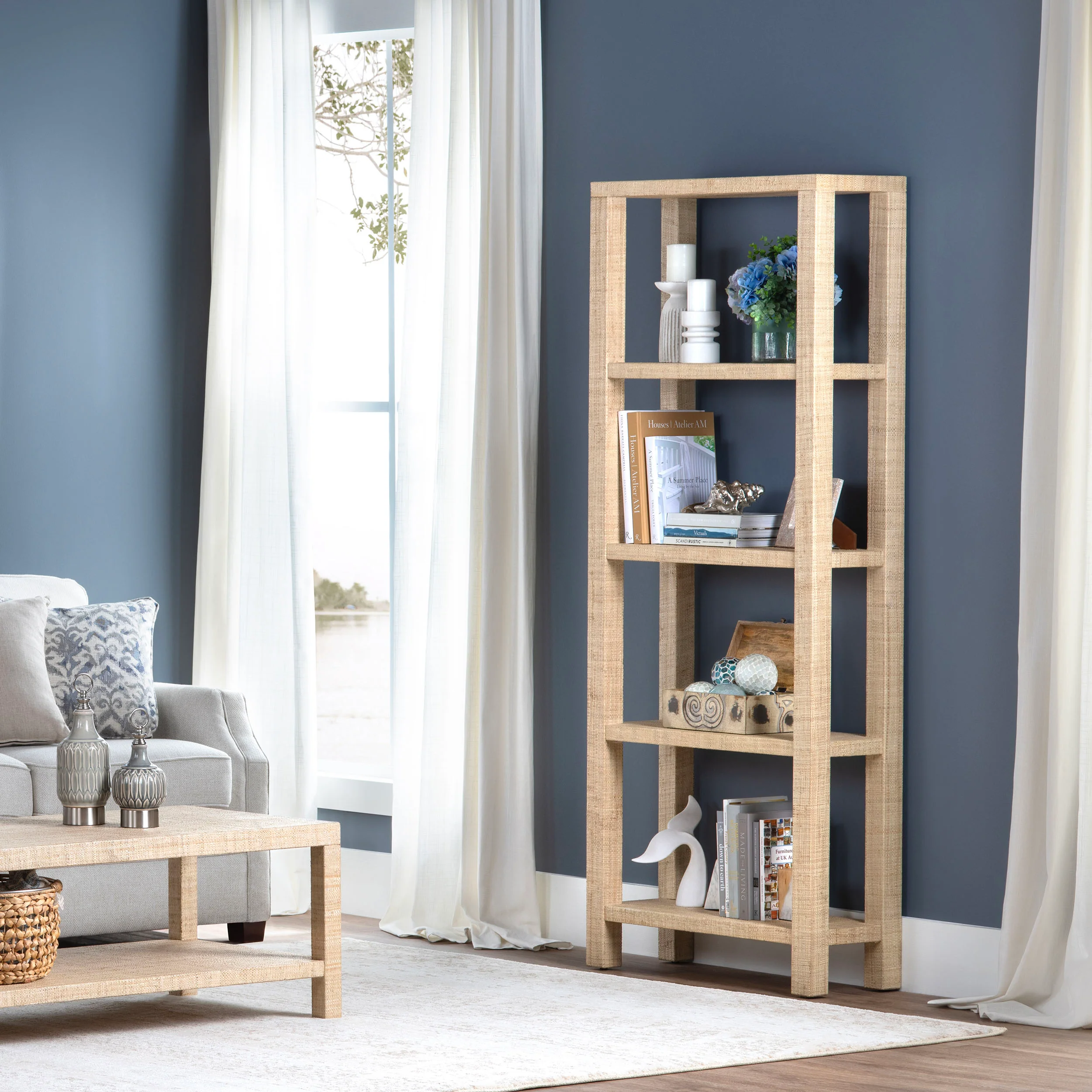 Providence Rafia Etagere, Light Natural - Image 4