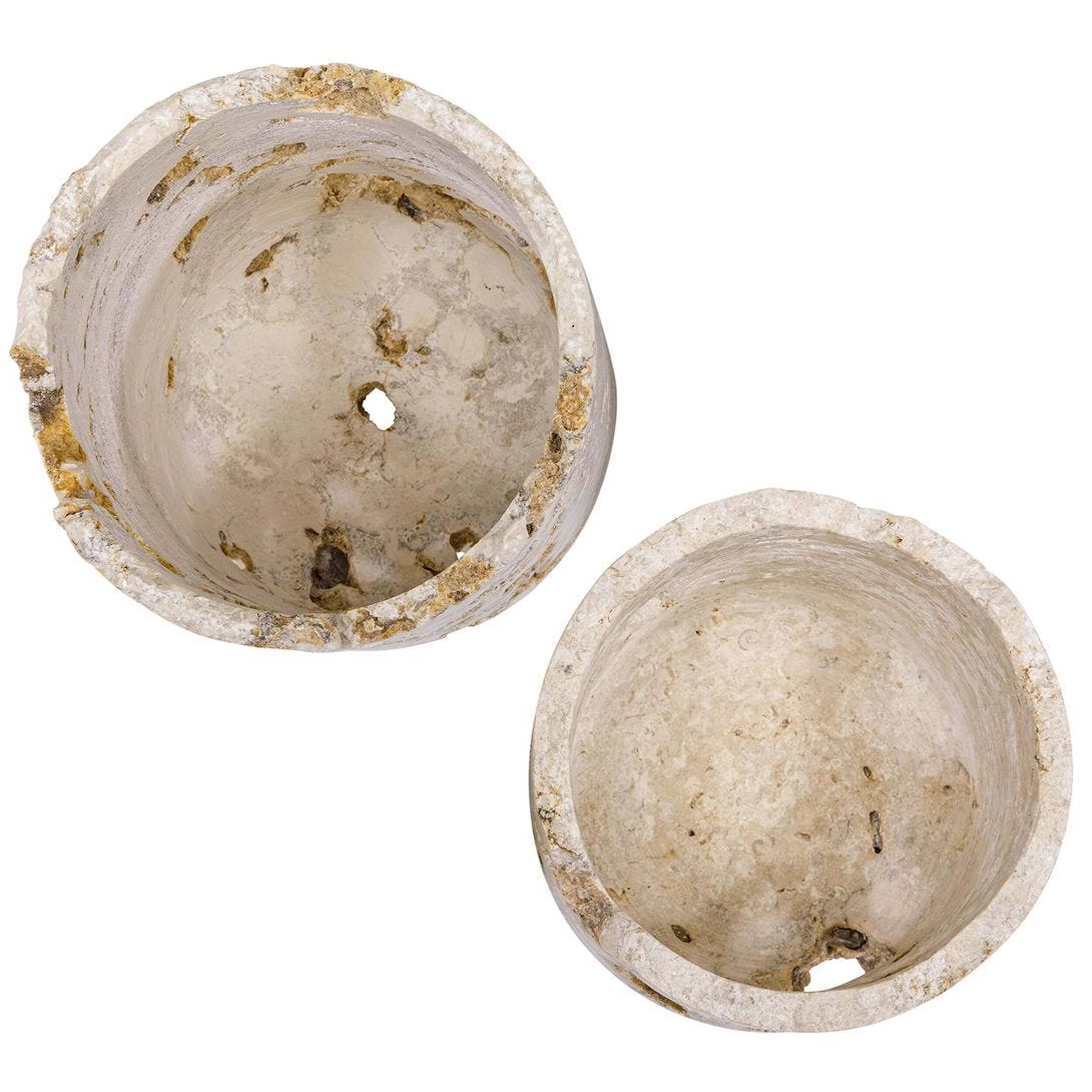 Quarried Stone Candleholders, Natural, Set of 2 - Image 3