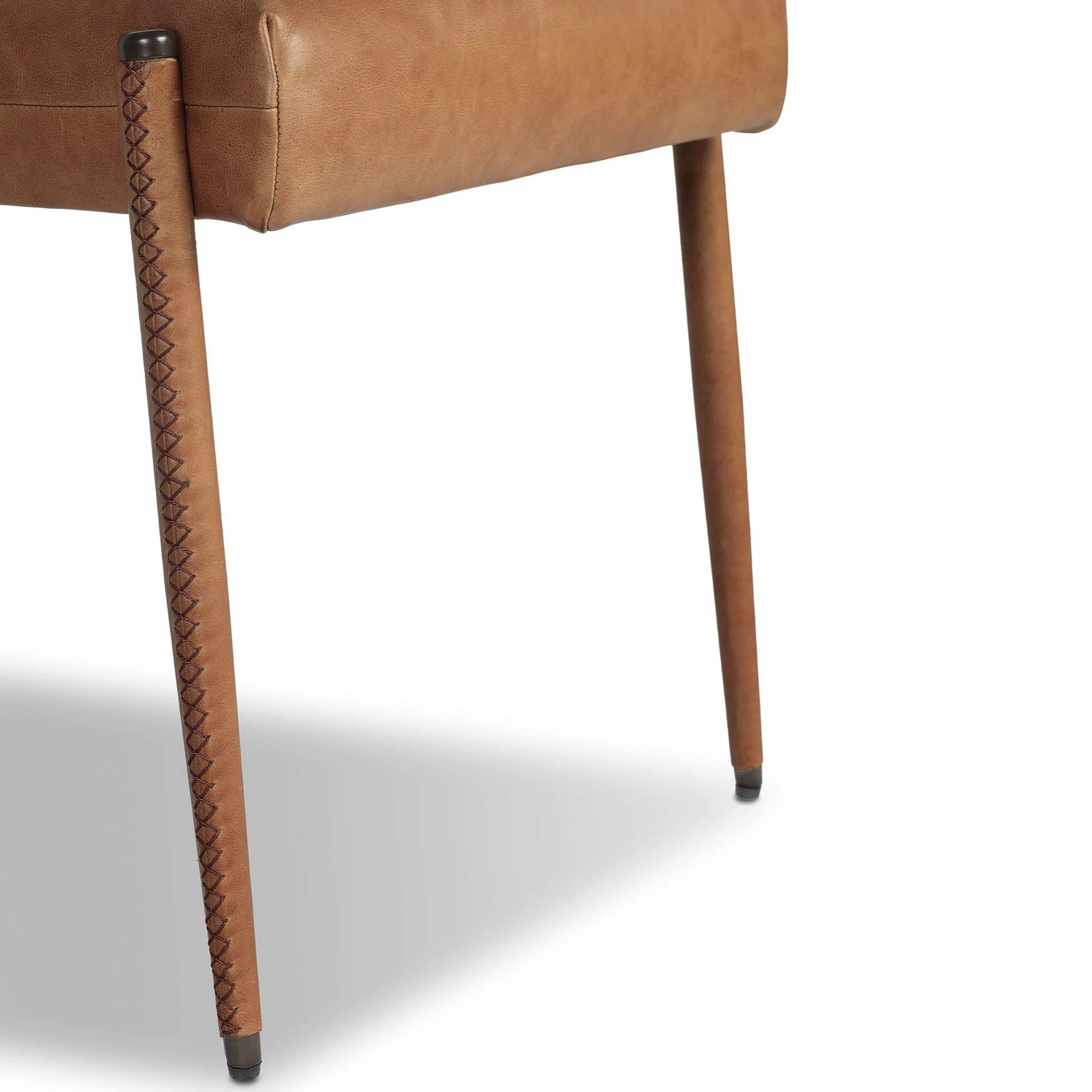 Quill Leather Dining Chair, Chaps Saddle, Set of 2 by Four Hands - Image 6