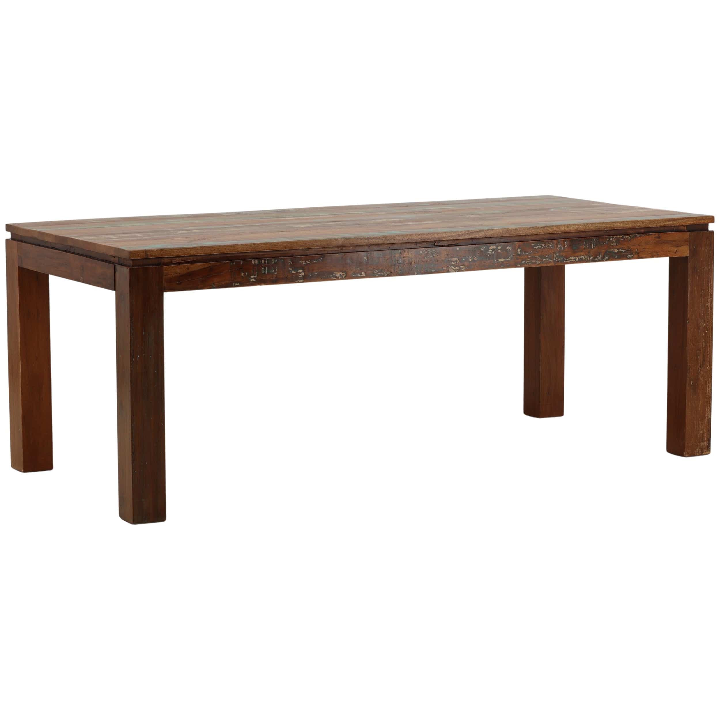 Quince Dining Table, Distressed Medium Brown