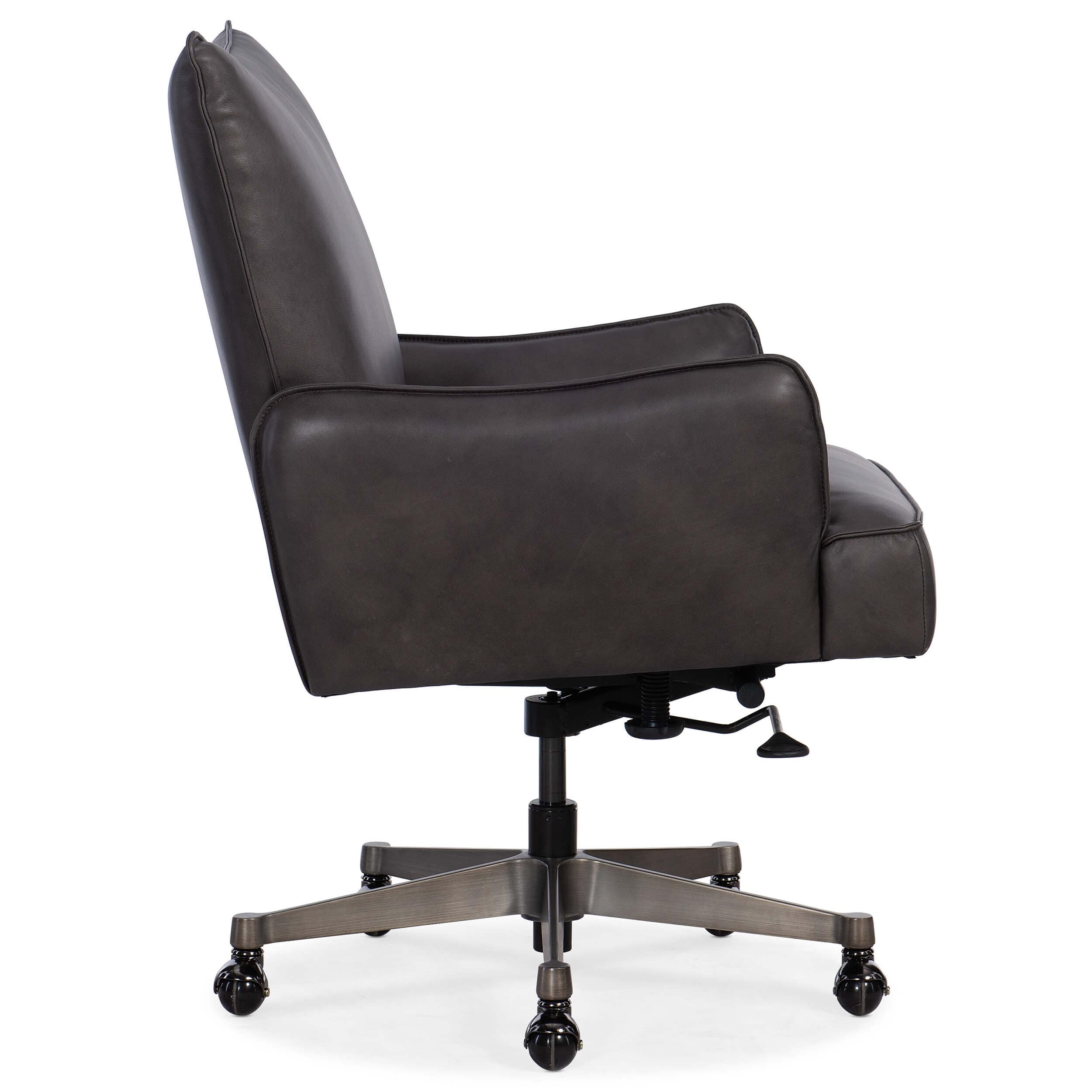 Quinn Executive Swivel Tilt Leather Chair, Denovo Thunder - Image 2