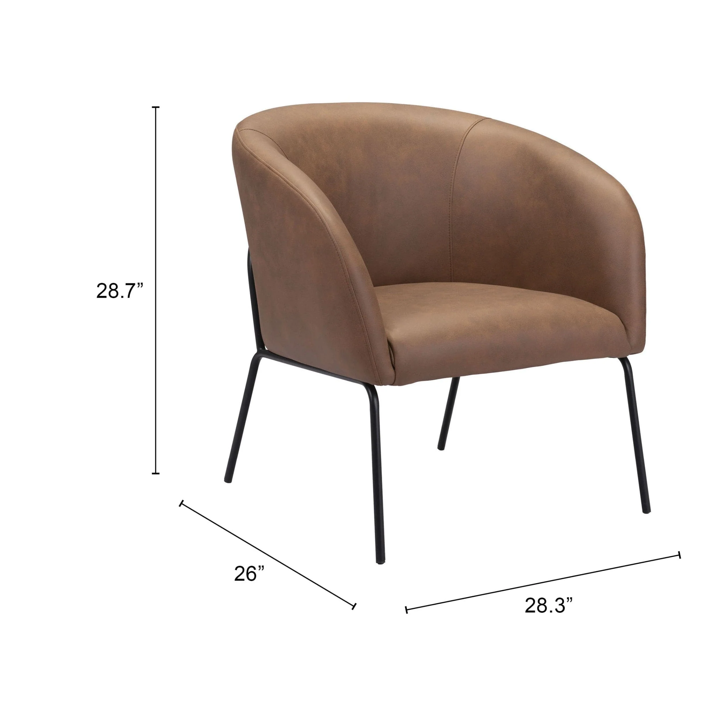 Quinten Chair, Vintage Brown - Image 5