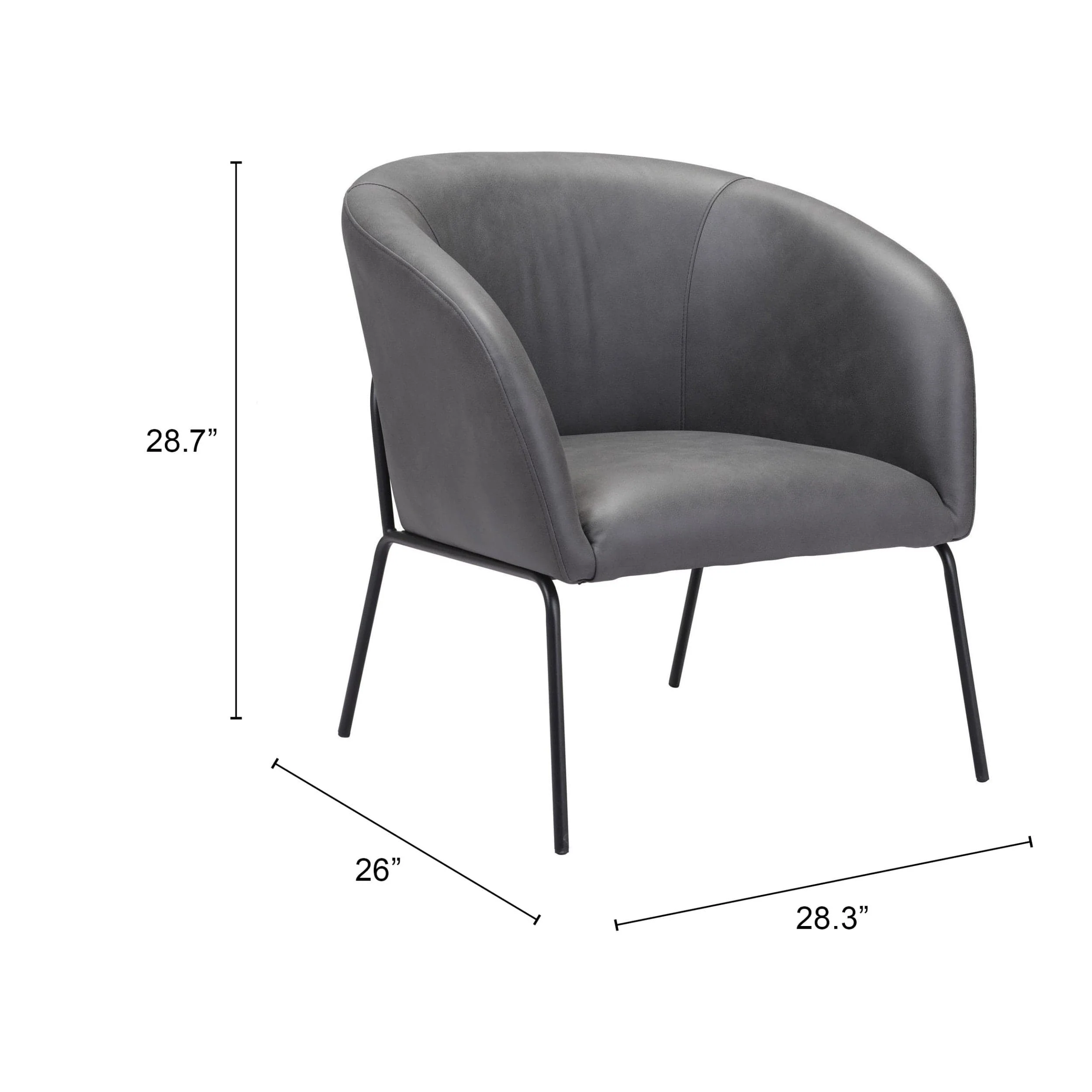 Quinten Accent Chair Vintage Gray - Image 5