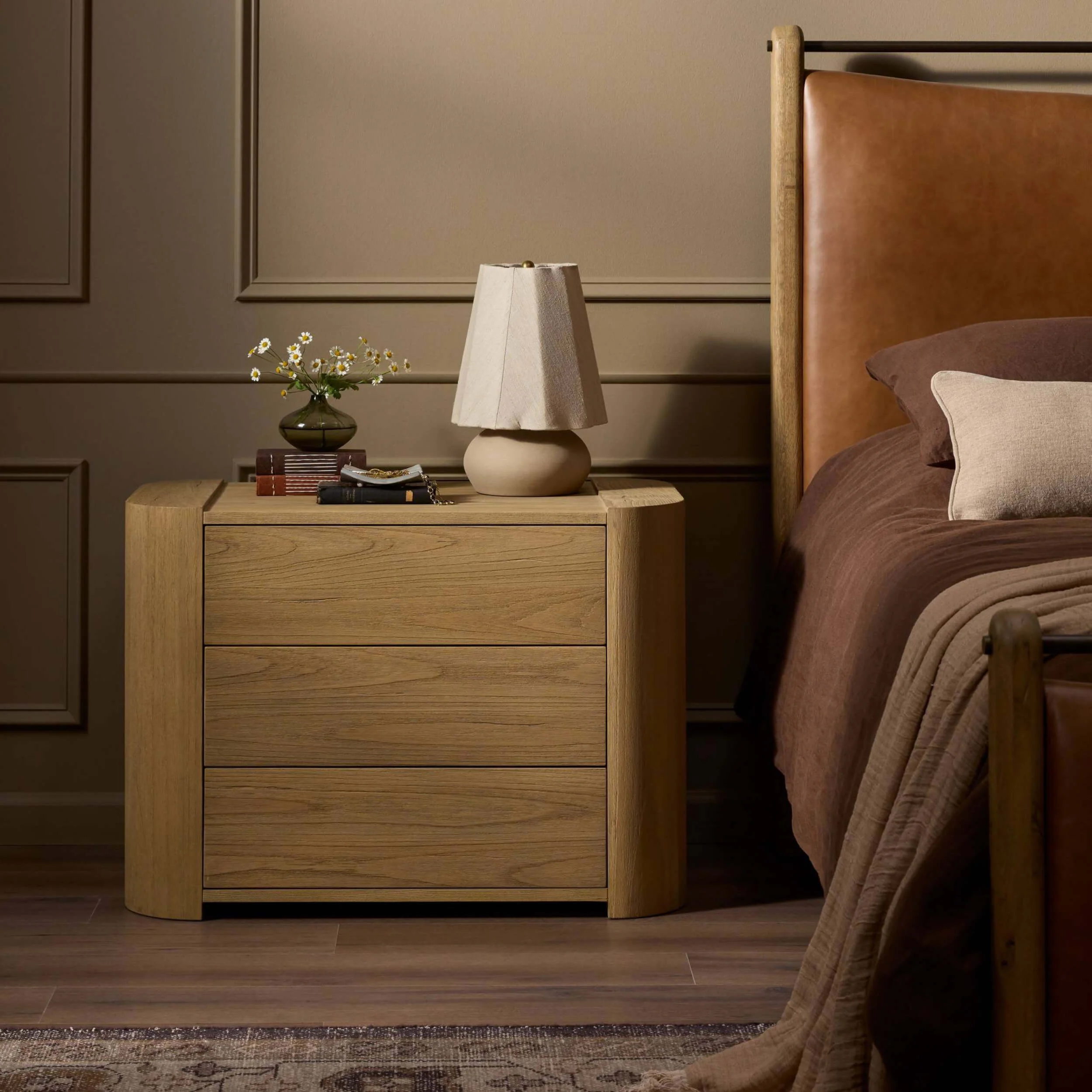 Radius Nightstand, Light Blonde Sungkai by Four Hands - Image 6