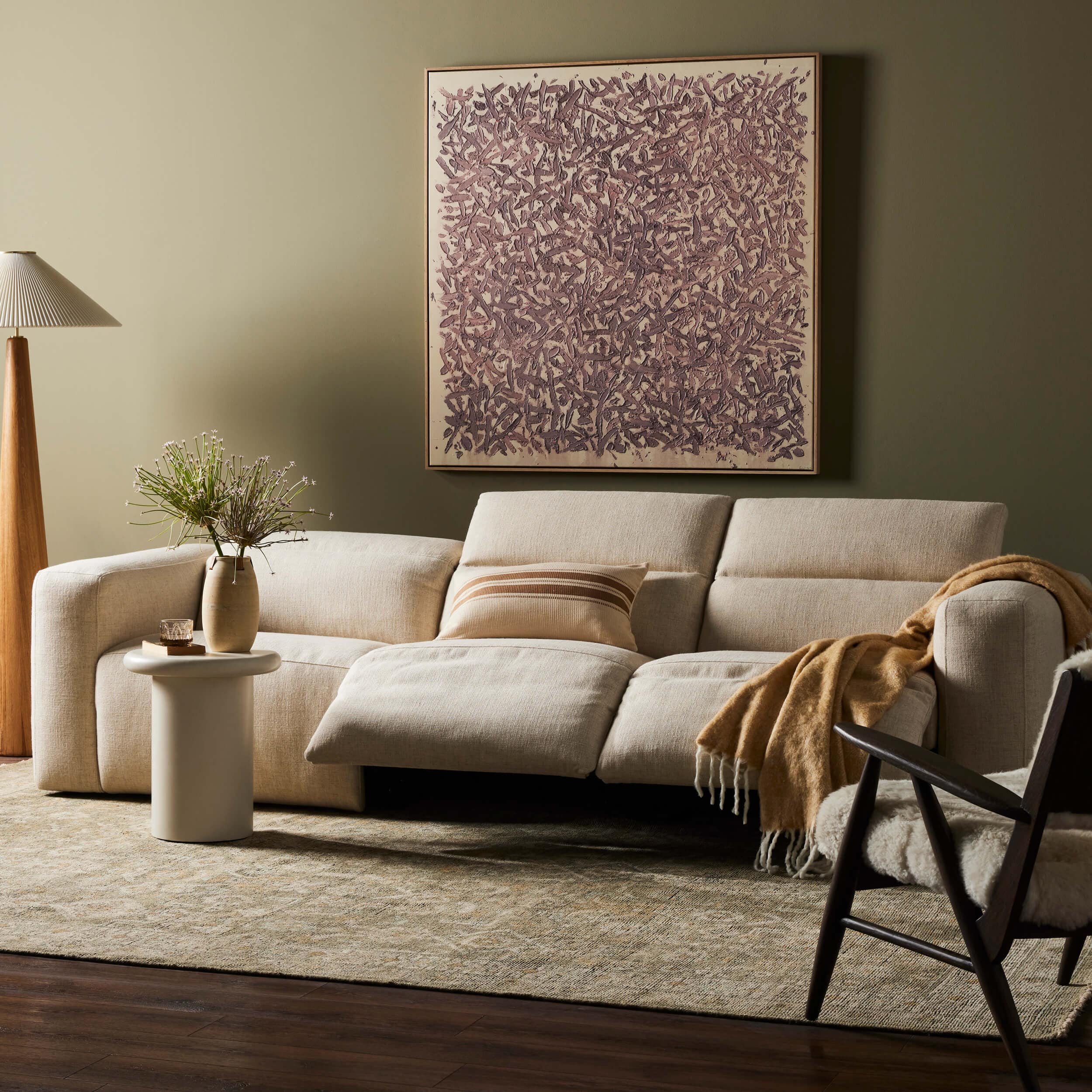 Radley 3 Piece Power Recliner Sectional, Antigo Natural - Image 7
