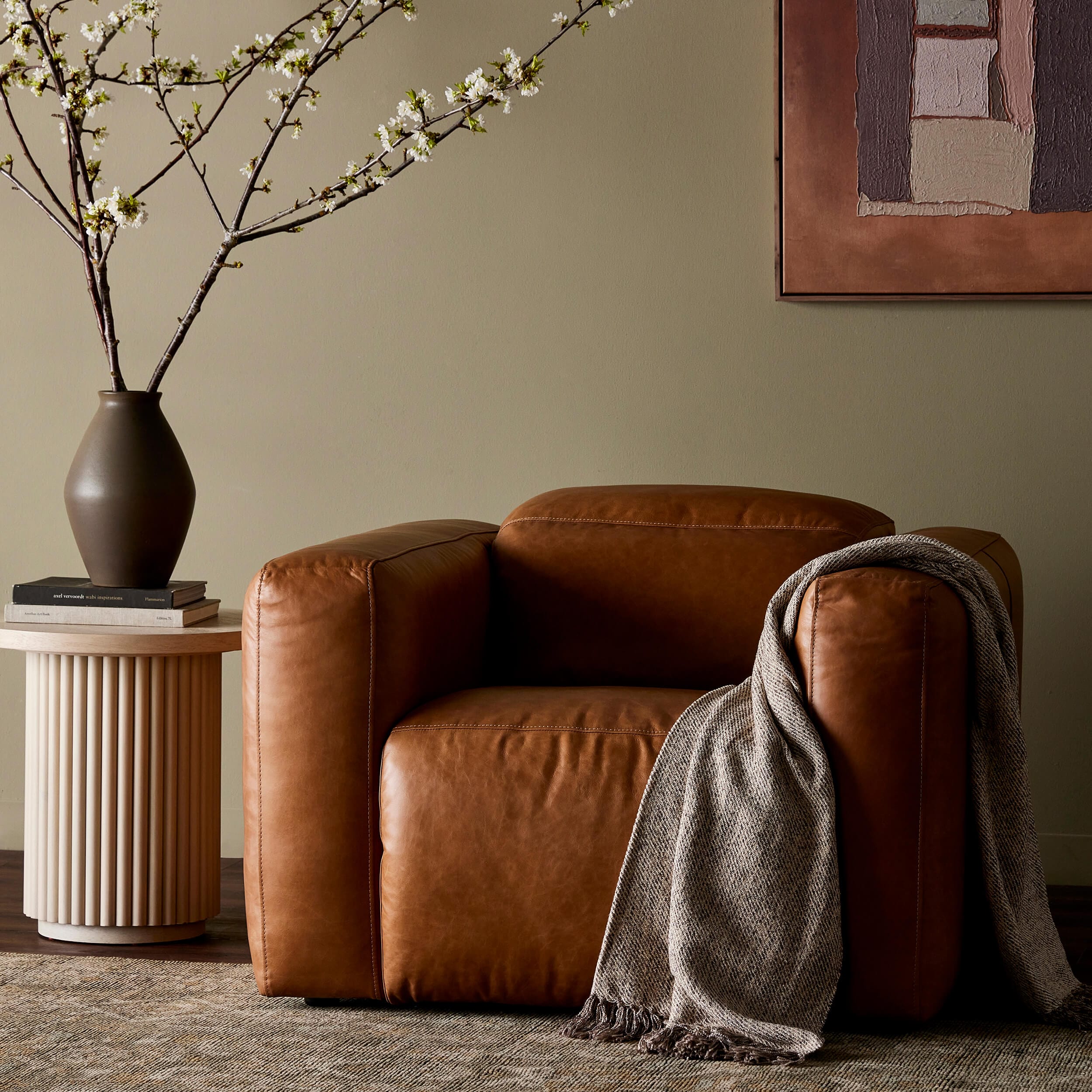 Radley Leather Power Recliner, Sonoma Butterscotch by Four Hands - Image 5