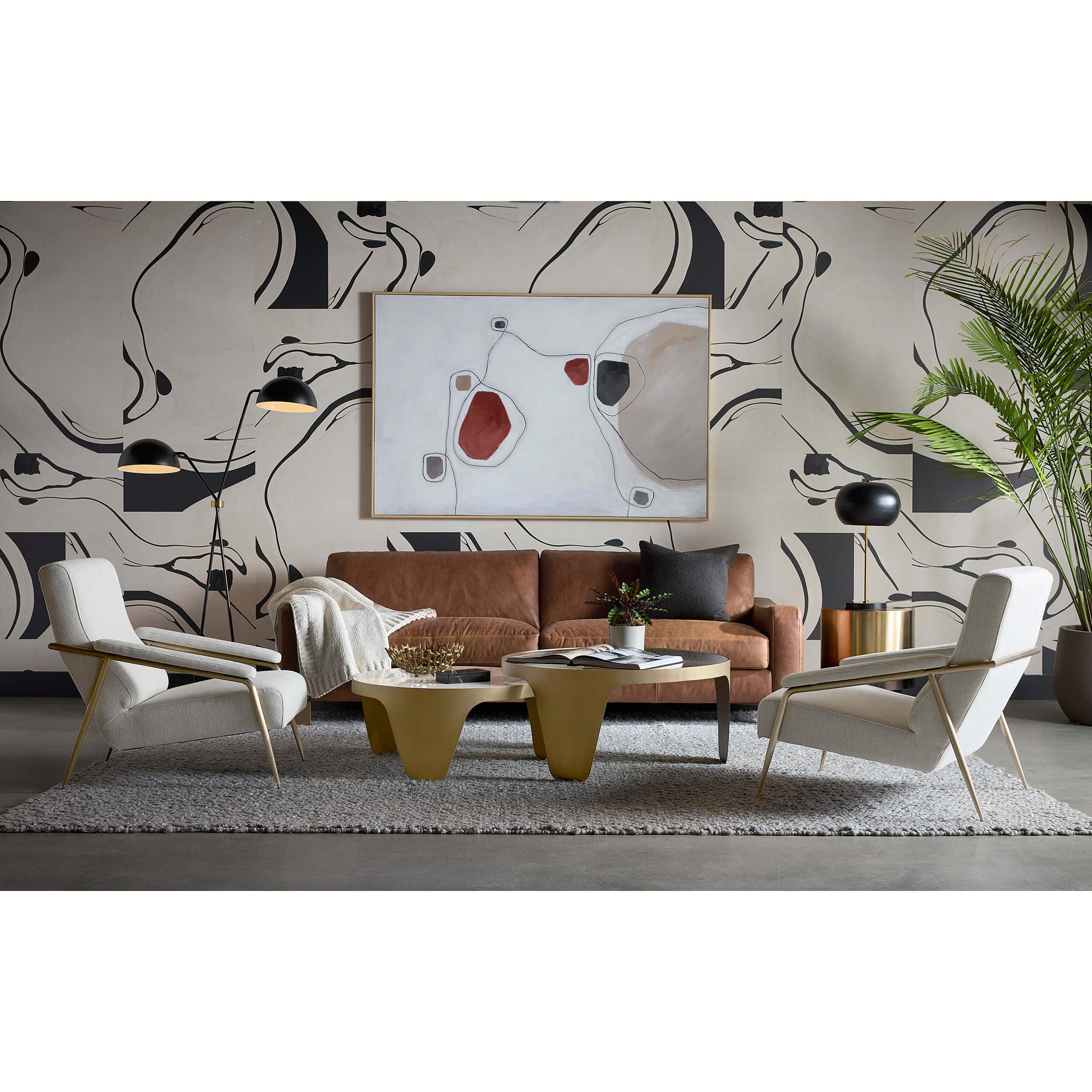 Rafael Leather Sofa, Aged Cognac - Image 7