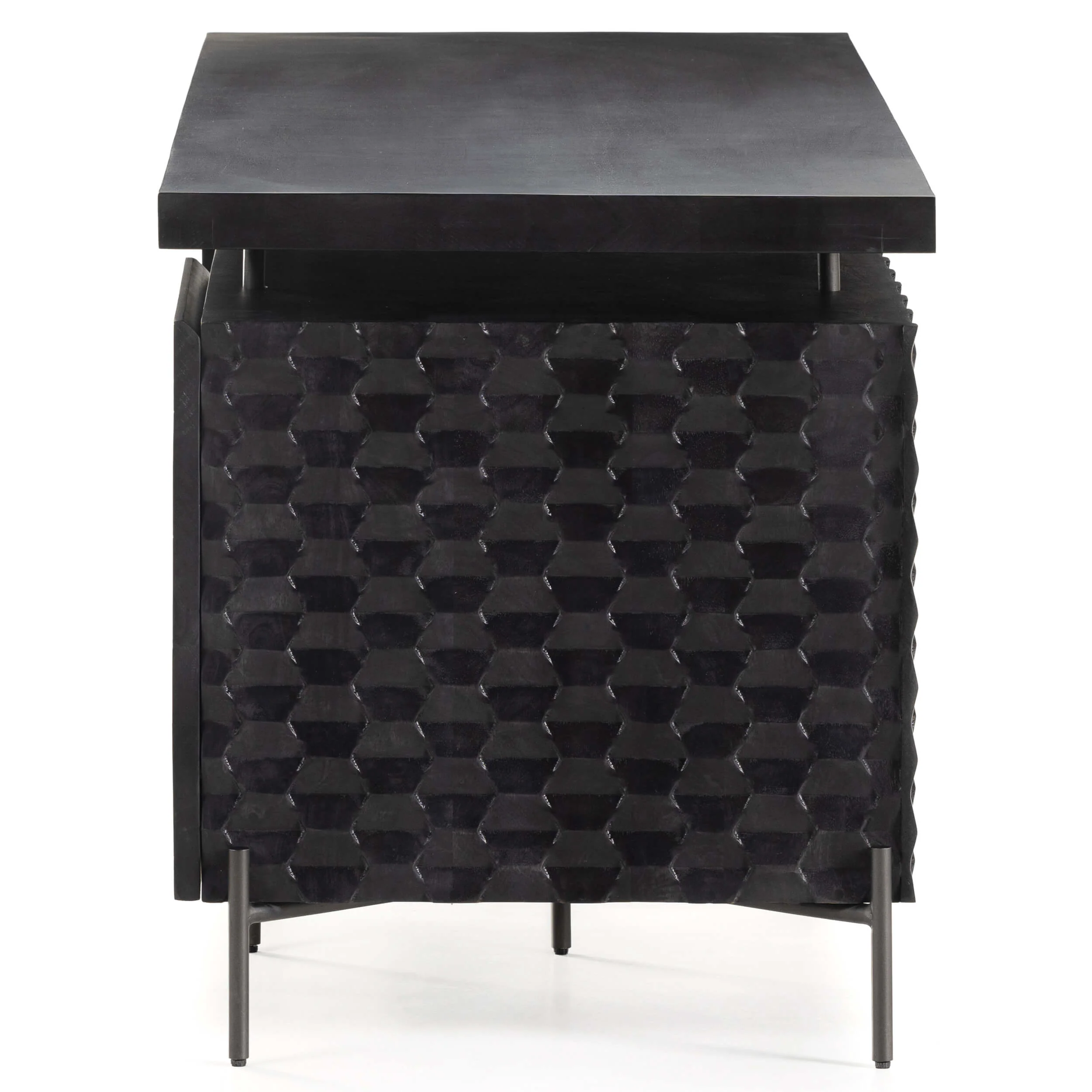 Raffael Desk, Carved Black by Four Hands - Image 3