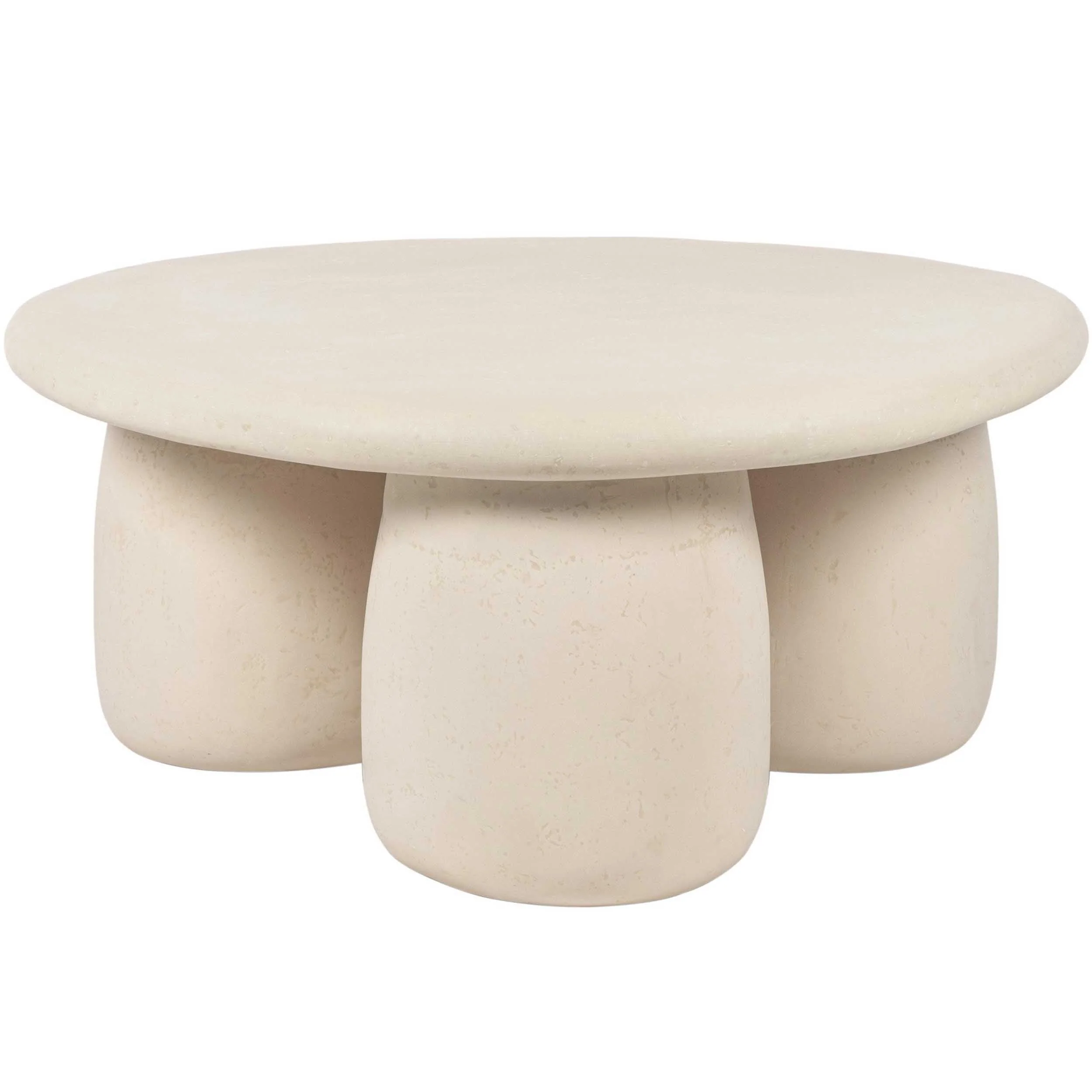 Rahul Round Coffee Table, Off-White