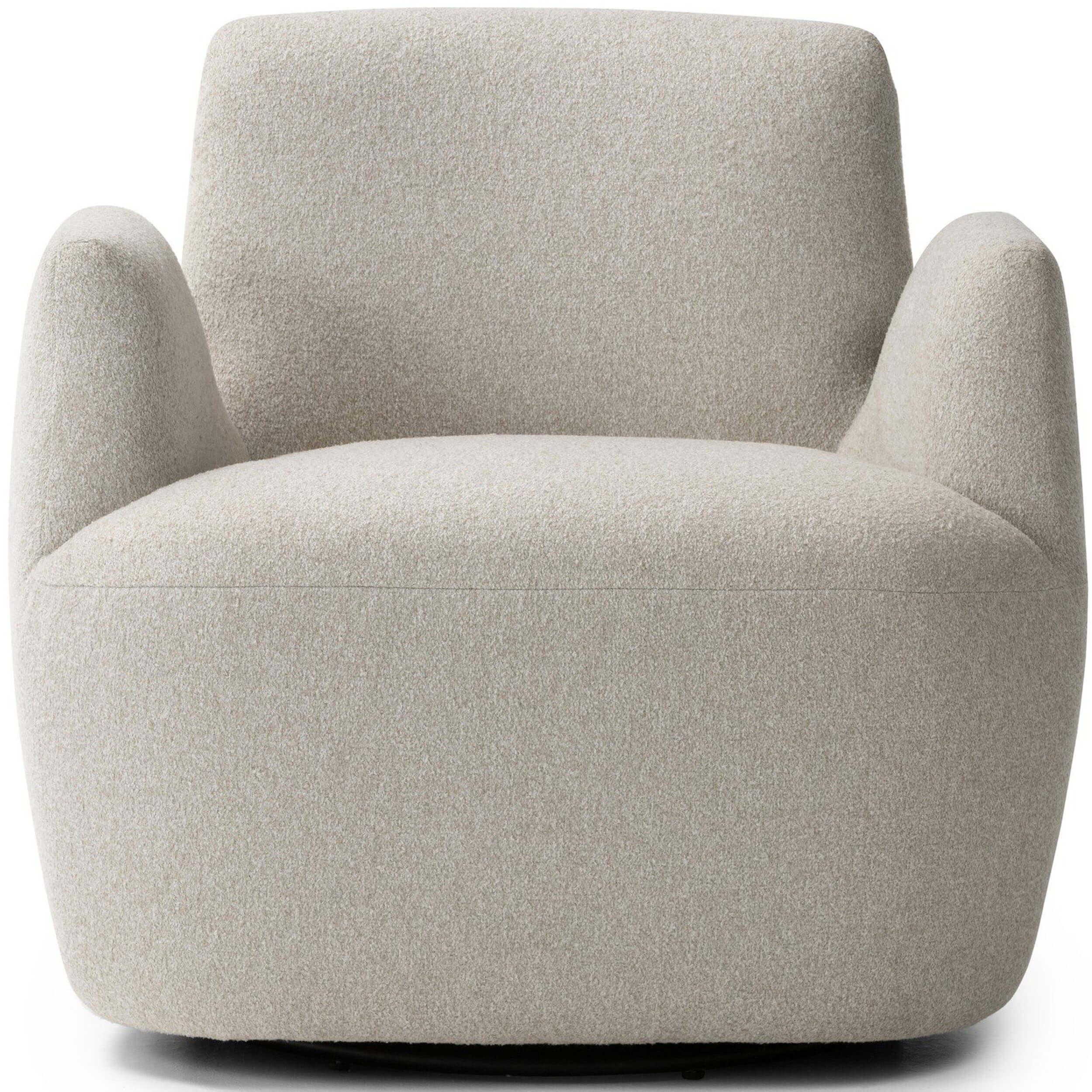 Reed Swivel Chair, Crete Pebble by Four Hands - Image 2