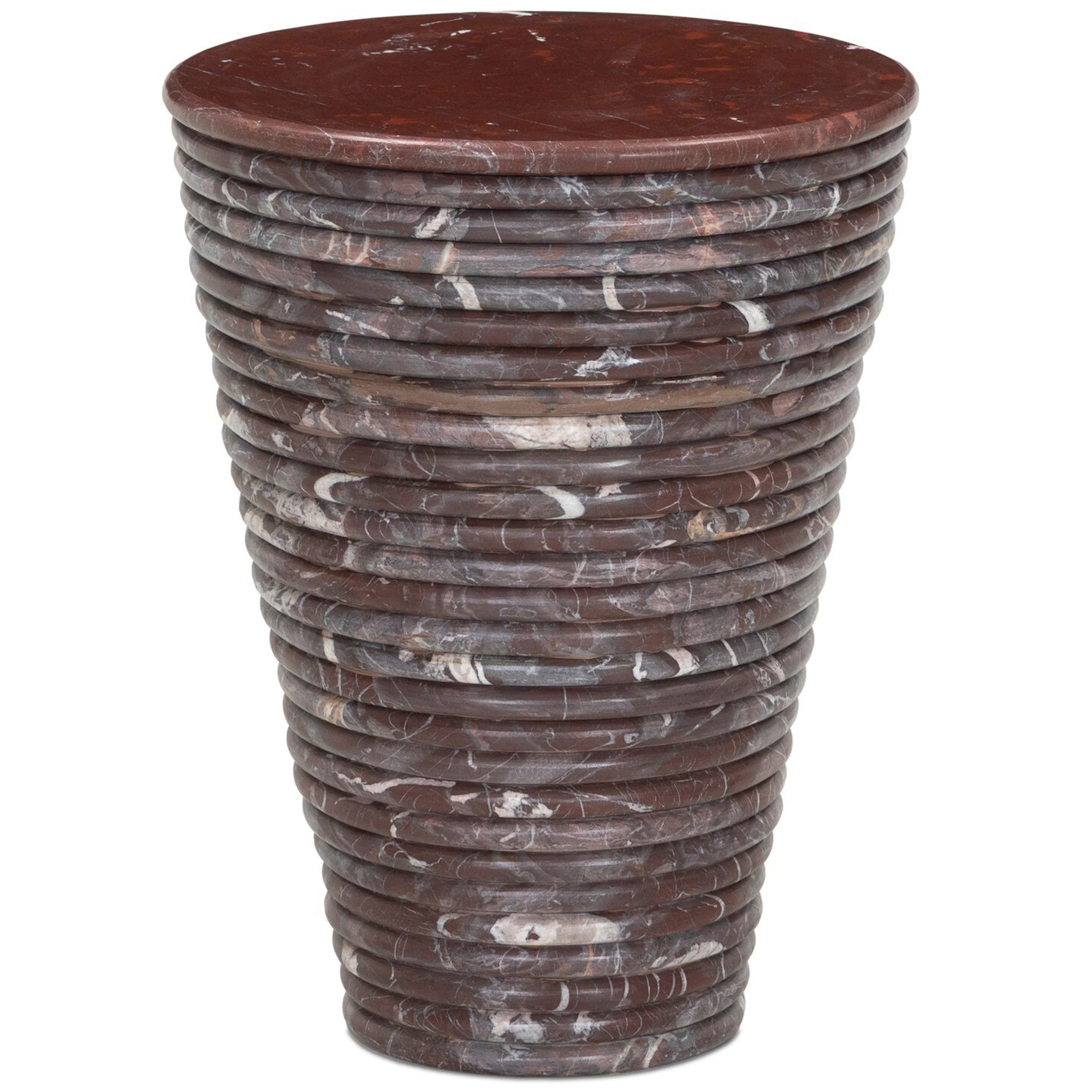 Reeves Large End Table, Cordovan Marble by Four Hands