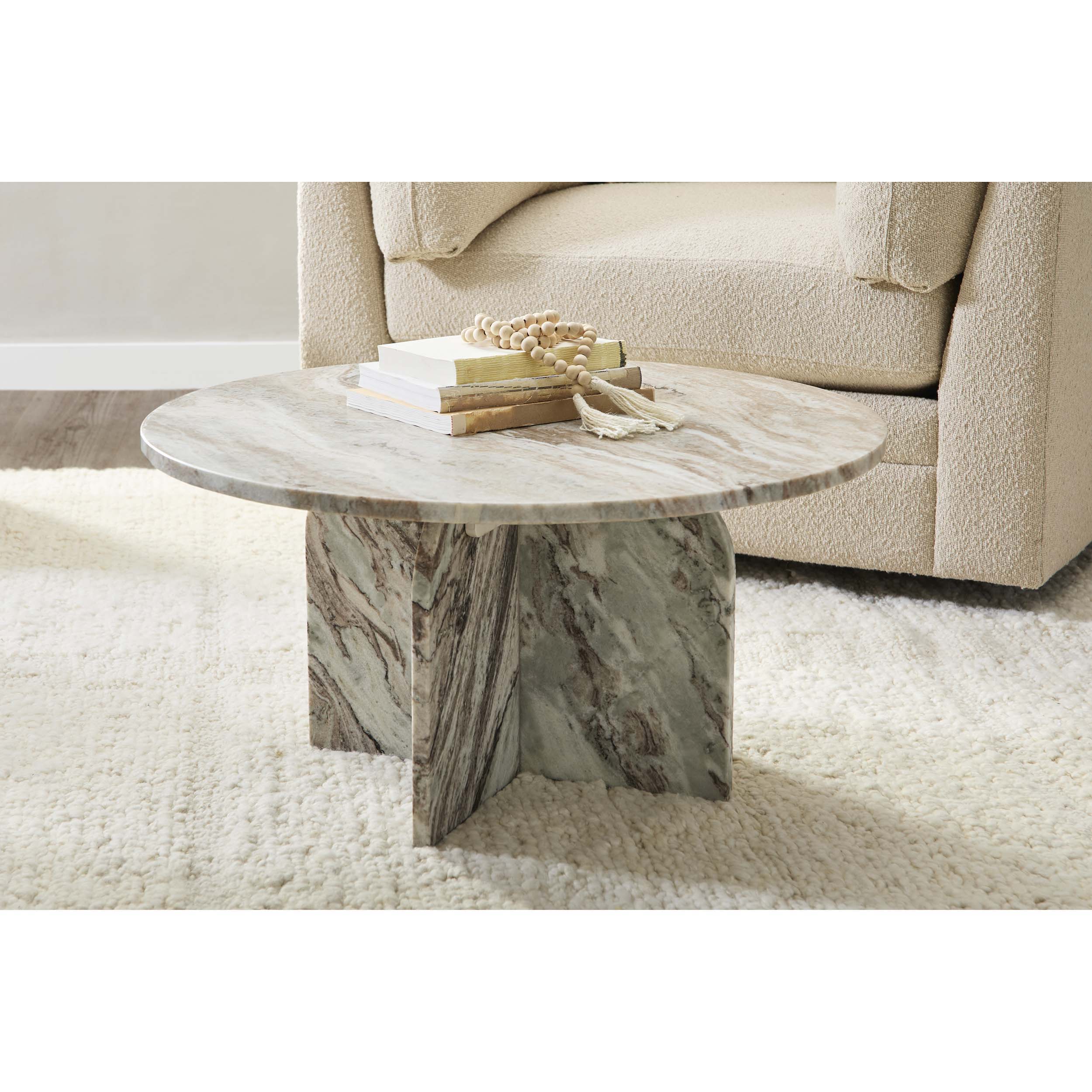 Reilly Round Coffee Table, Rusty Gray - Image 6