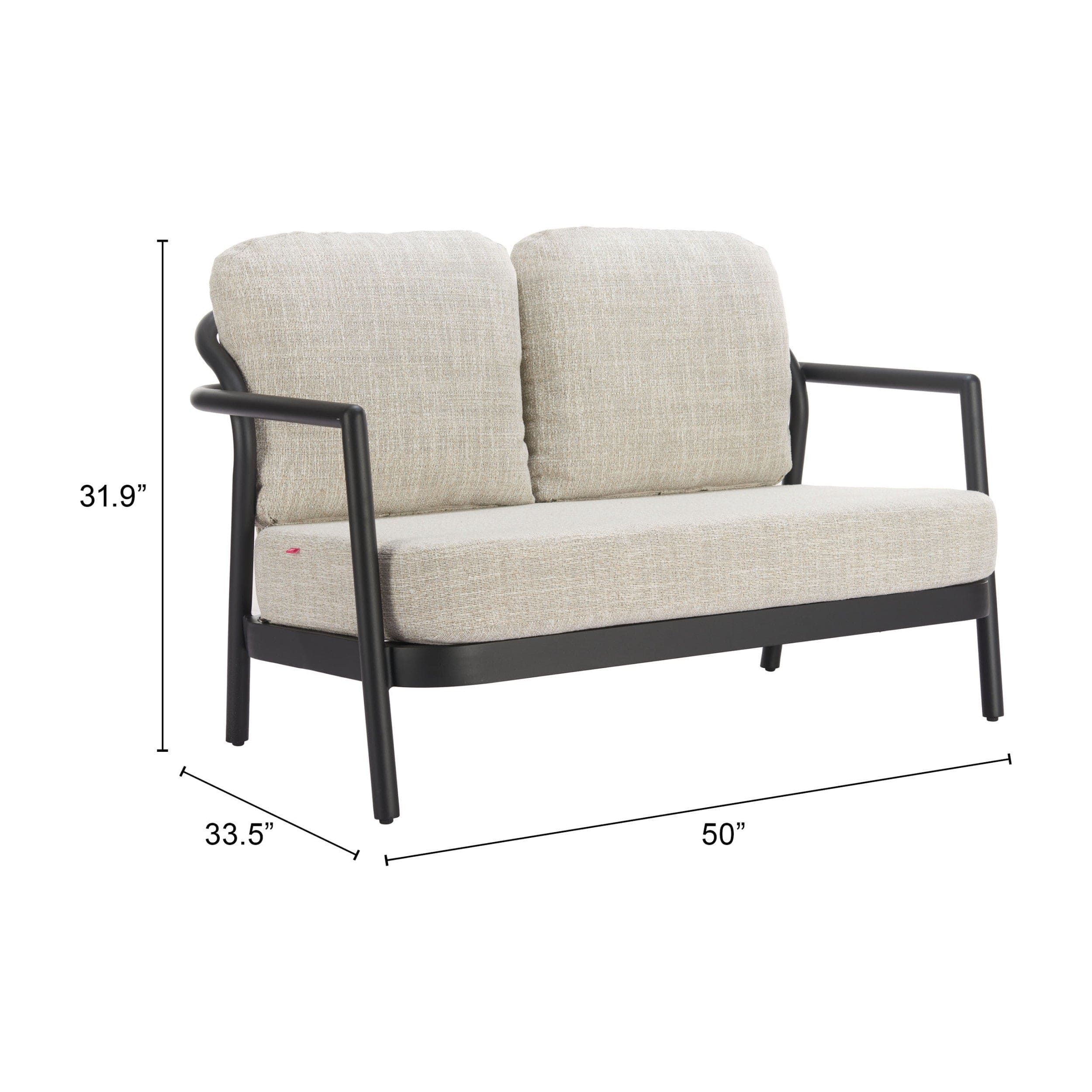 Rein Loveseat, Beige - Image 2