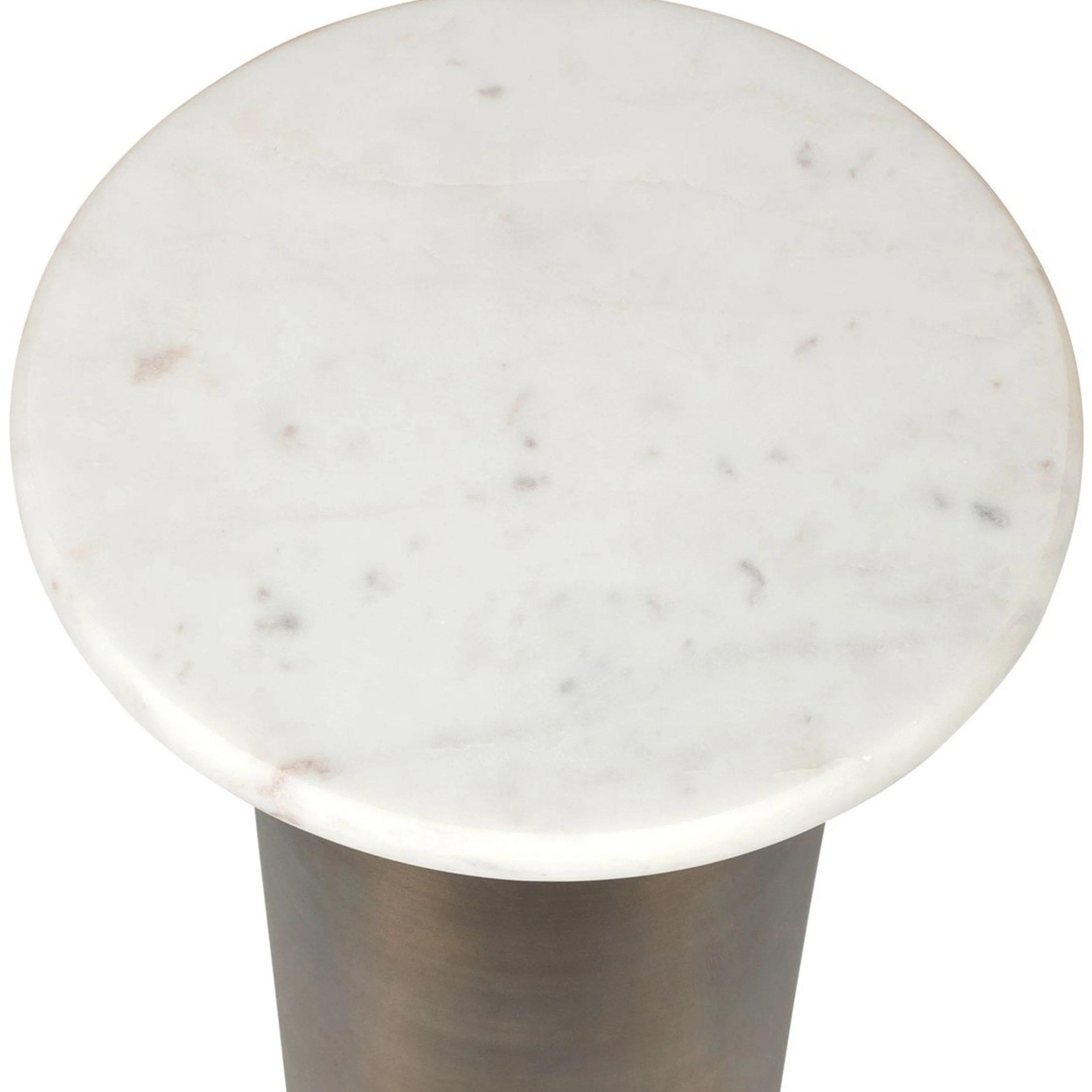 Reiss Drink Table, White Marble - Image 2