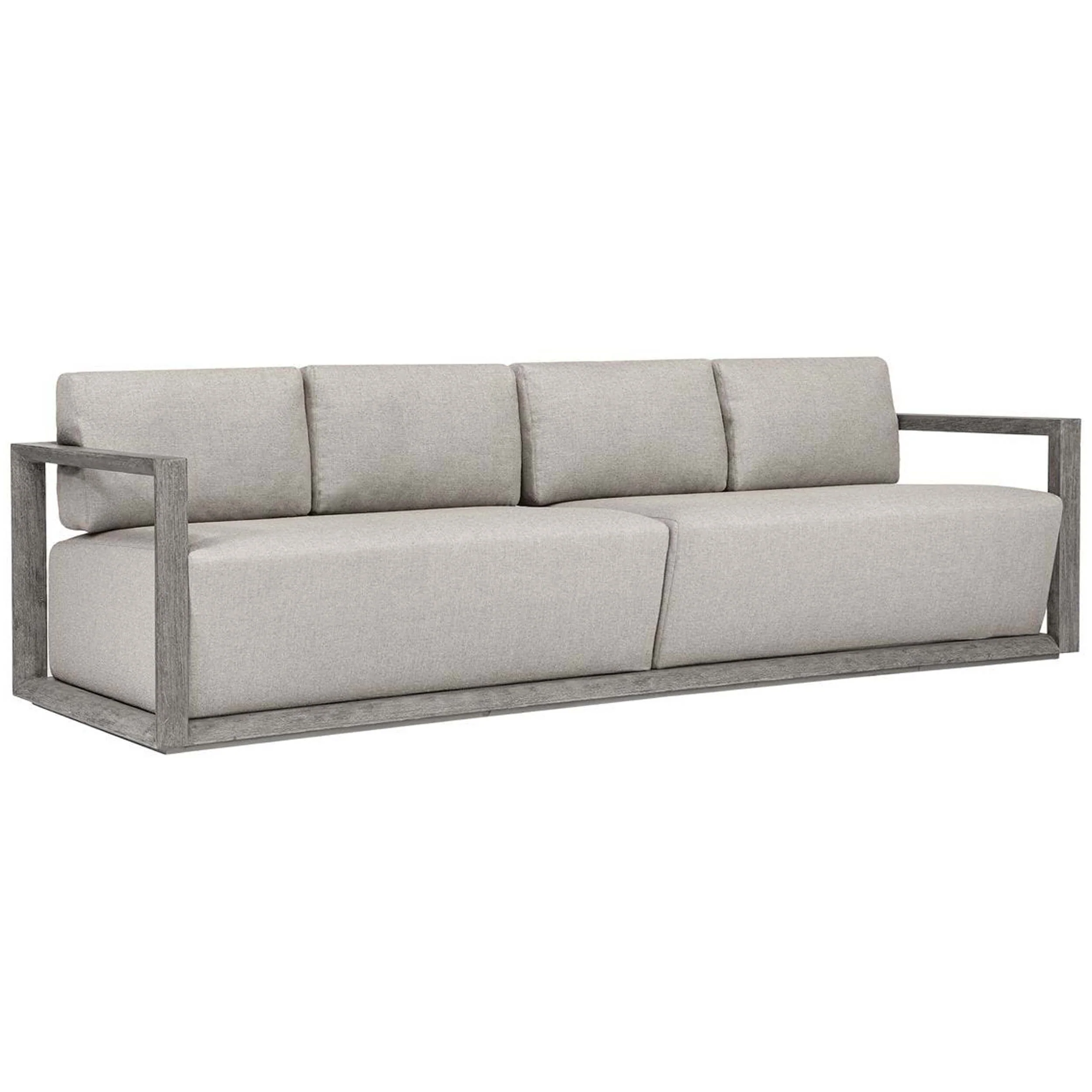 Remsen Outdoor 107" Sofa, Weathered Gray/Dove - Image 2