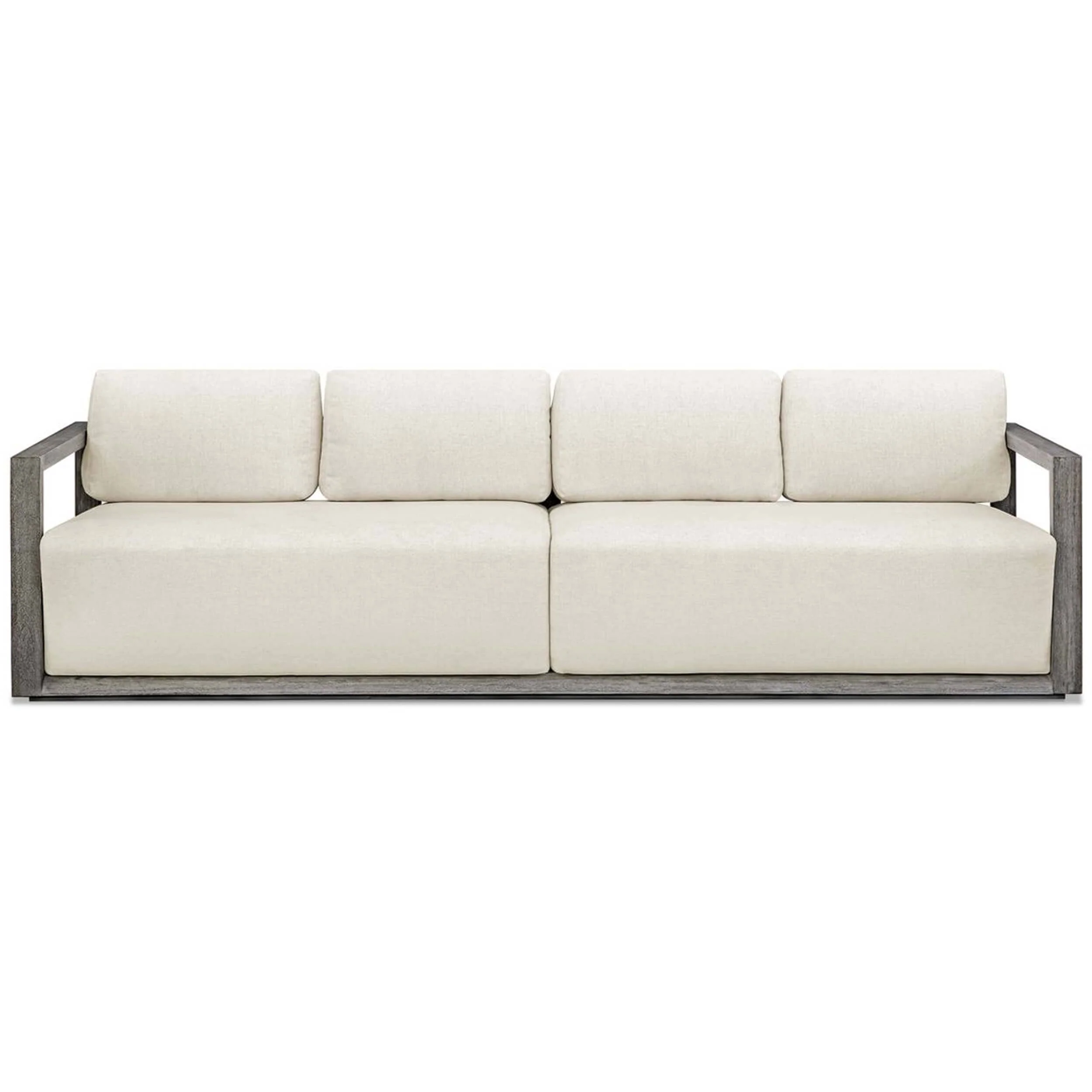 Remsen Outdoor 107" Sofa, Weathered Gray/Oyster