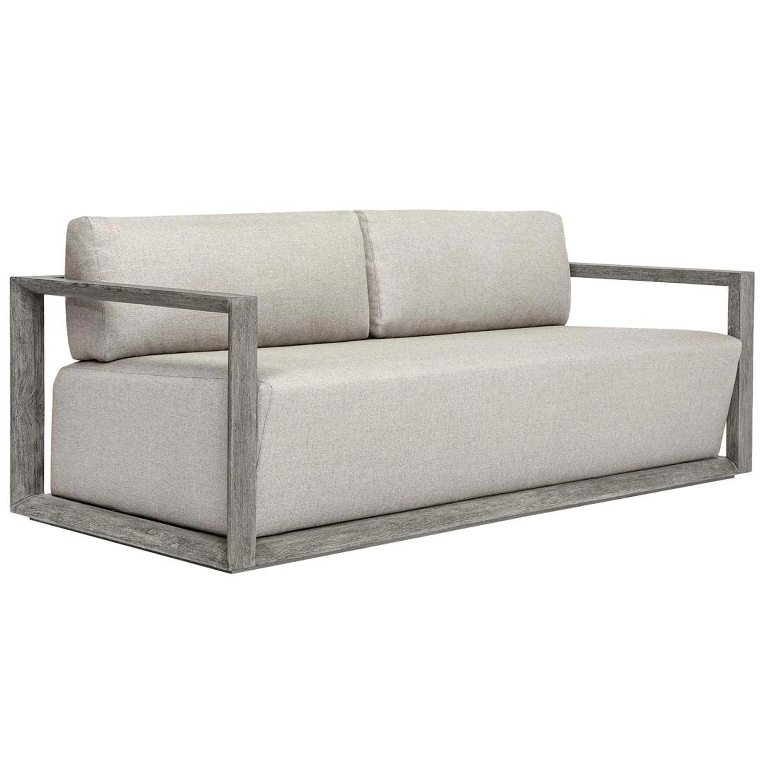 Remsen Outdoor 81" Sofa, Weathered Gray/Dove - Image 2