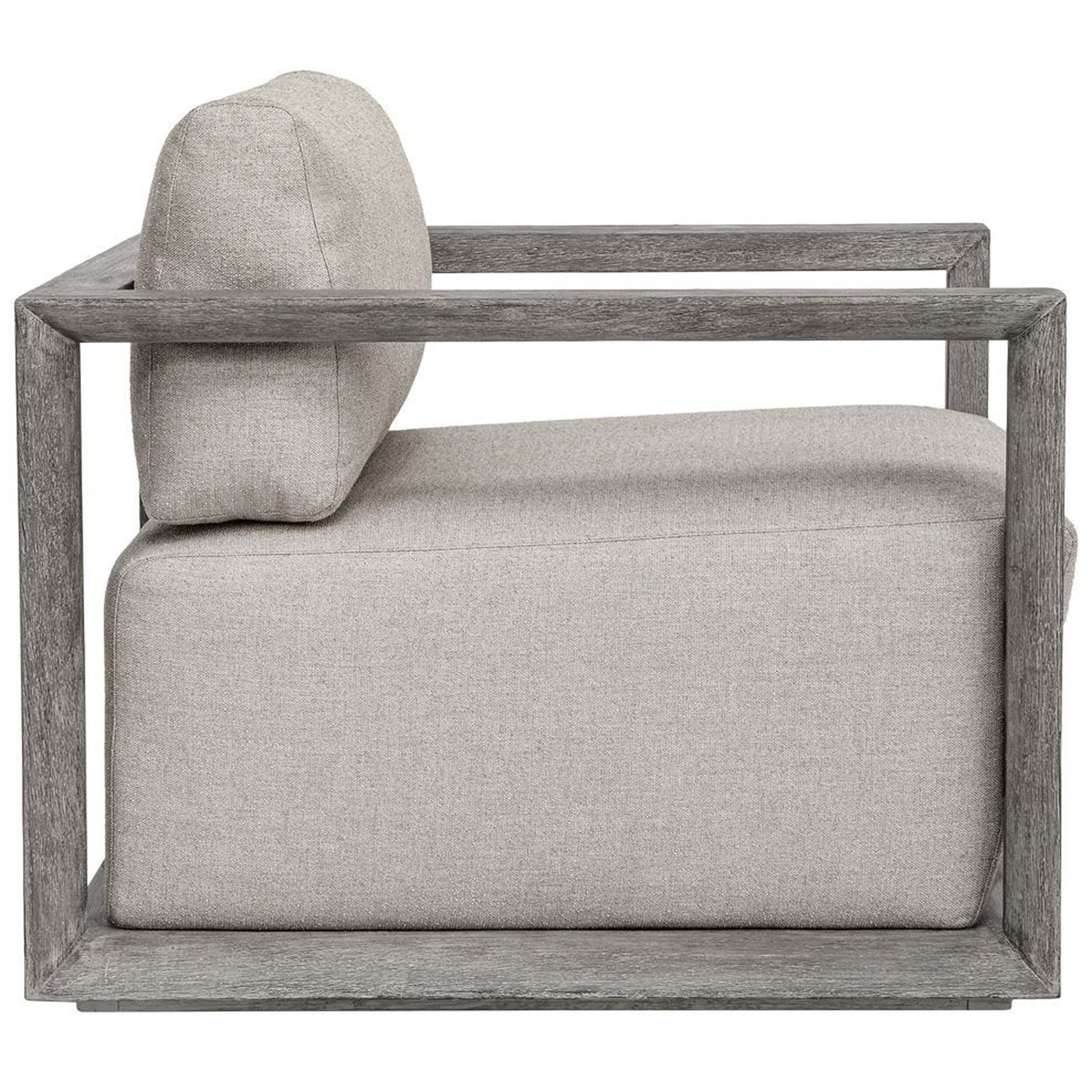 Remsen Outdoor Lounge Chair, Weathered Gray/Dove - Image 3